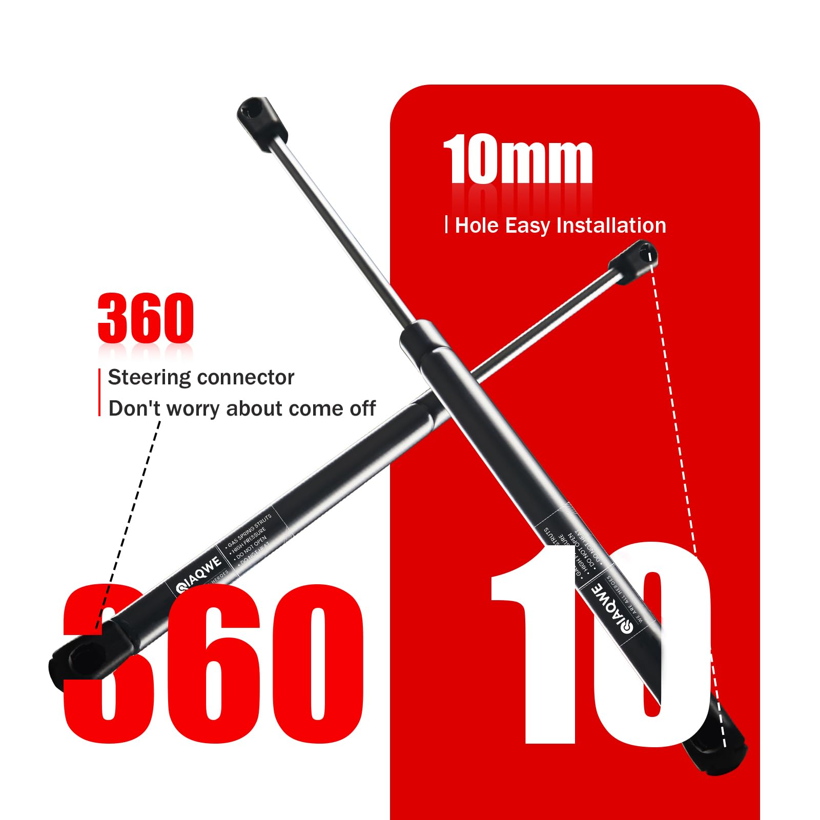 Iaqwe 4361-W Toyota Front Hood Lift Support Compatible With 1998-2007 Toyota Land Cruiser, Front Gas Struts Spring Shocks Fits F