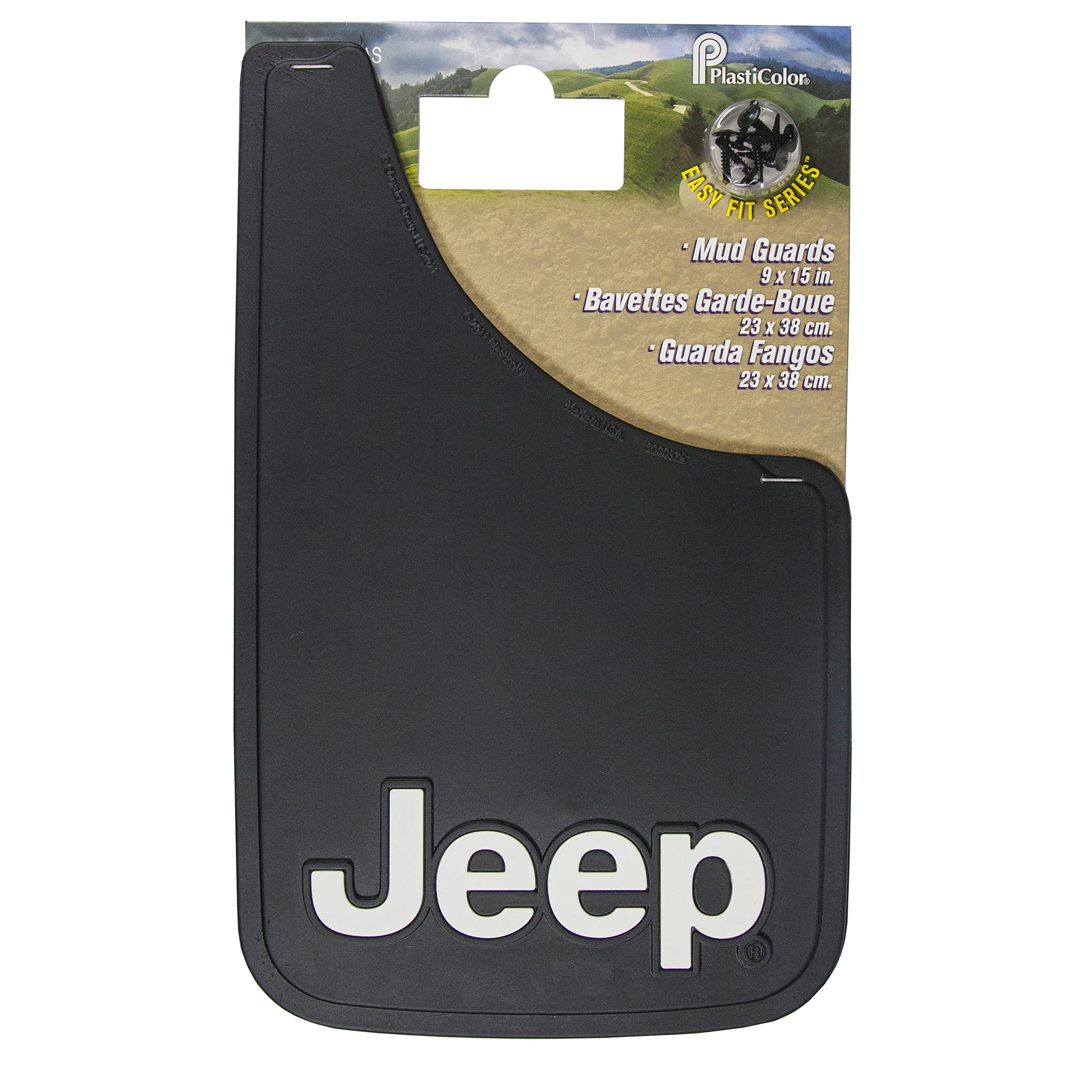 Plasticolor Jeep 9X15 Mud Guards, 9 X 15 Mud Guards (000491R01)