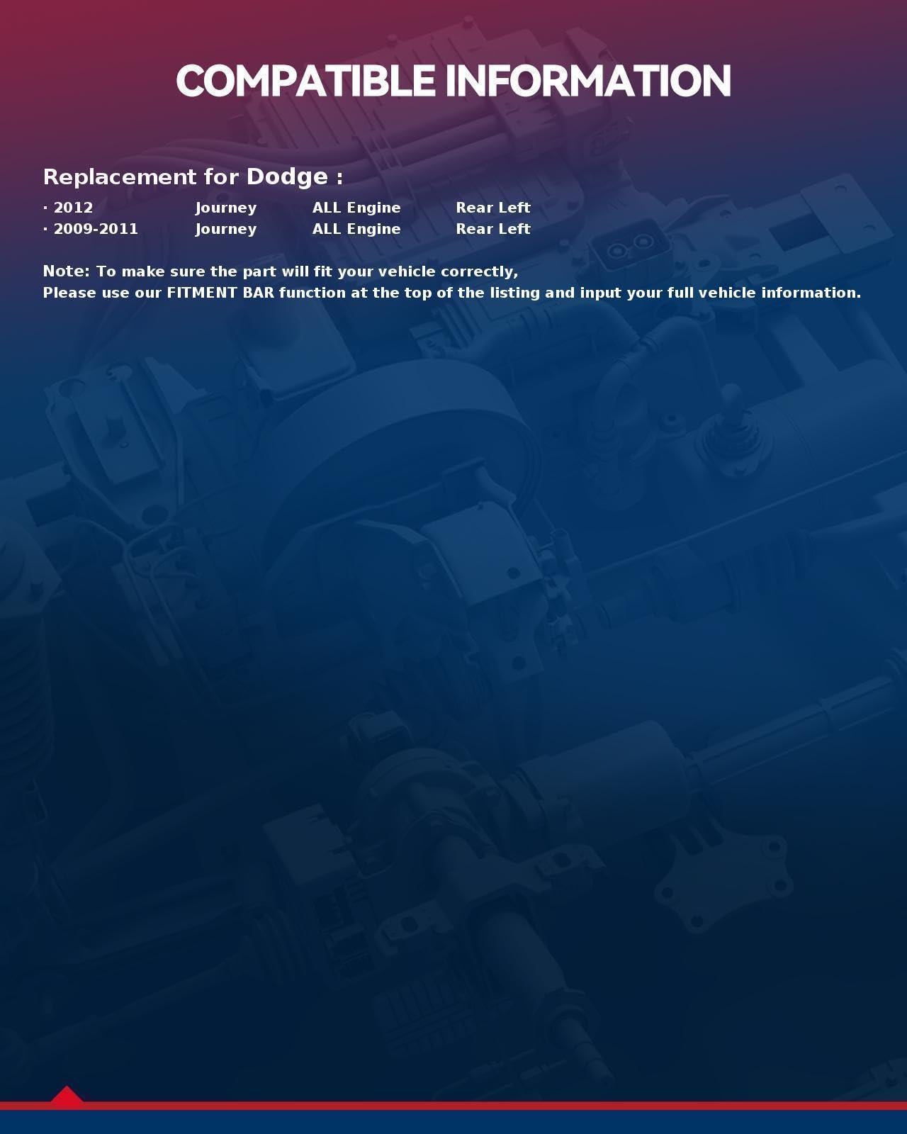 Kax Rear Left Brake Caliper 18B5177 Compatible For Journey 2009-2012, Replacement Brake Caliper