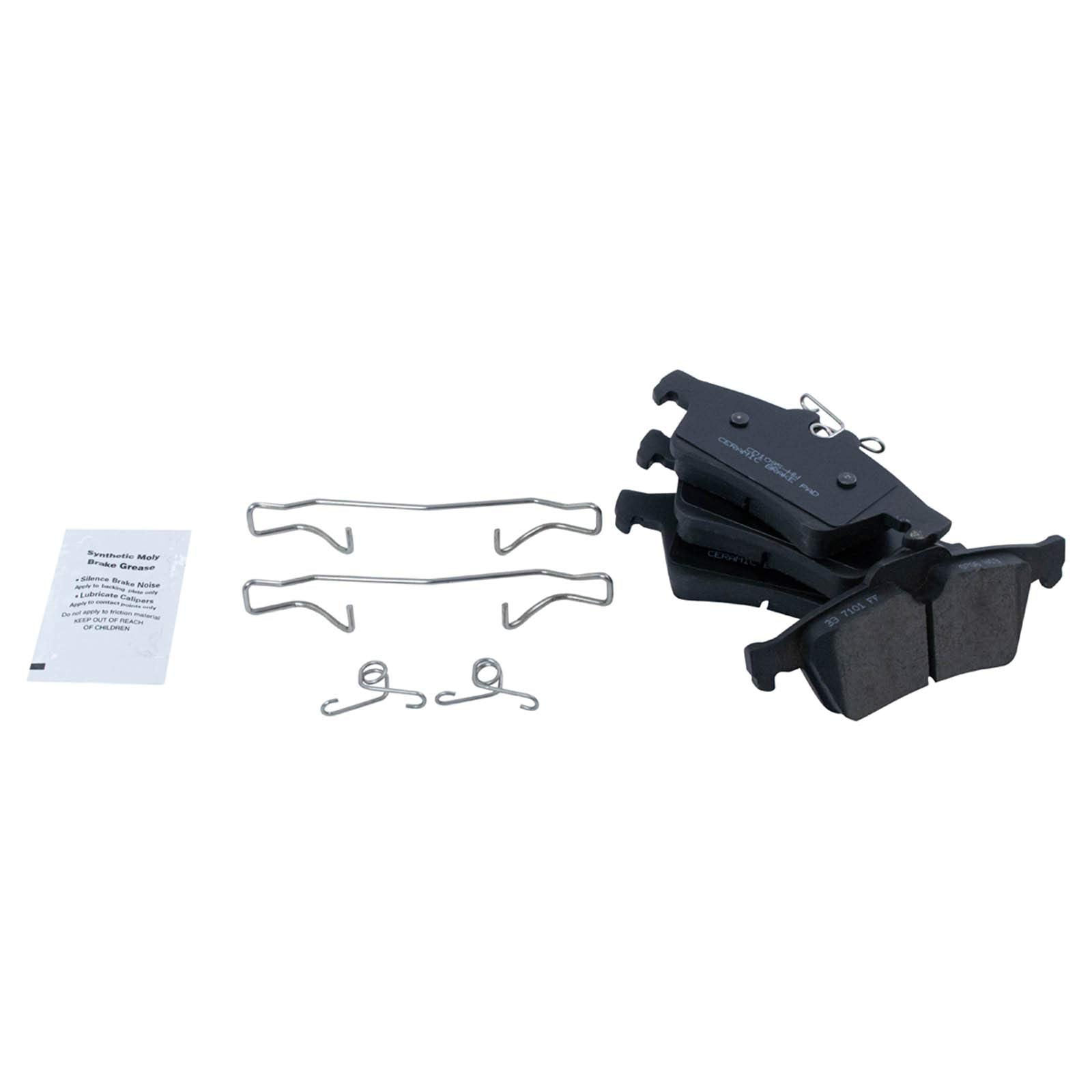 Trq Rear Brake Pad & Rotor Kit Brake Pads Brake Rotor Ceramic Premium G-Coated Compatible With 2012-2018 Ford Focus