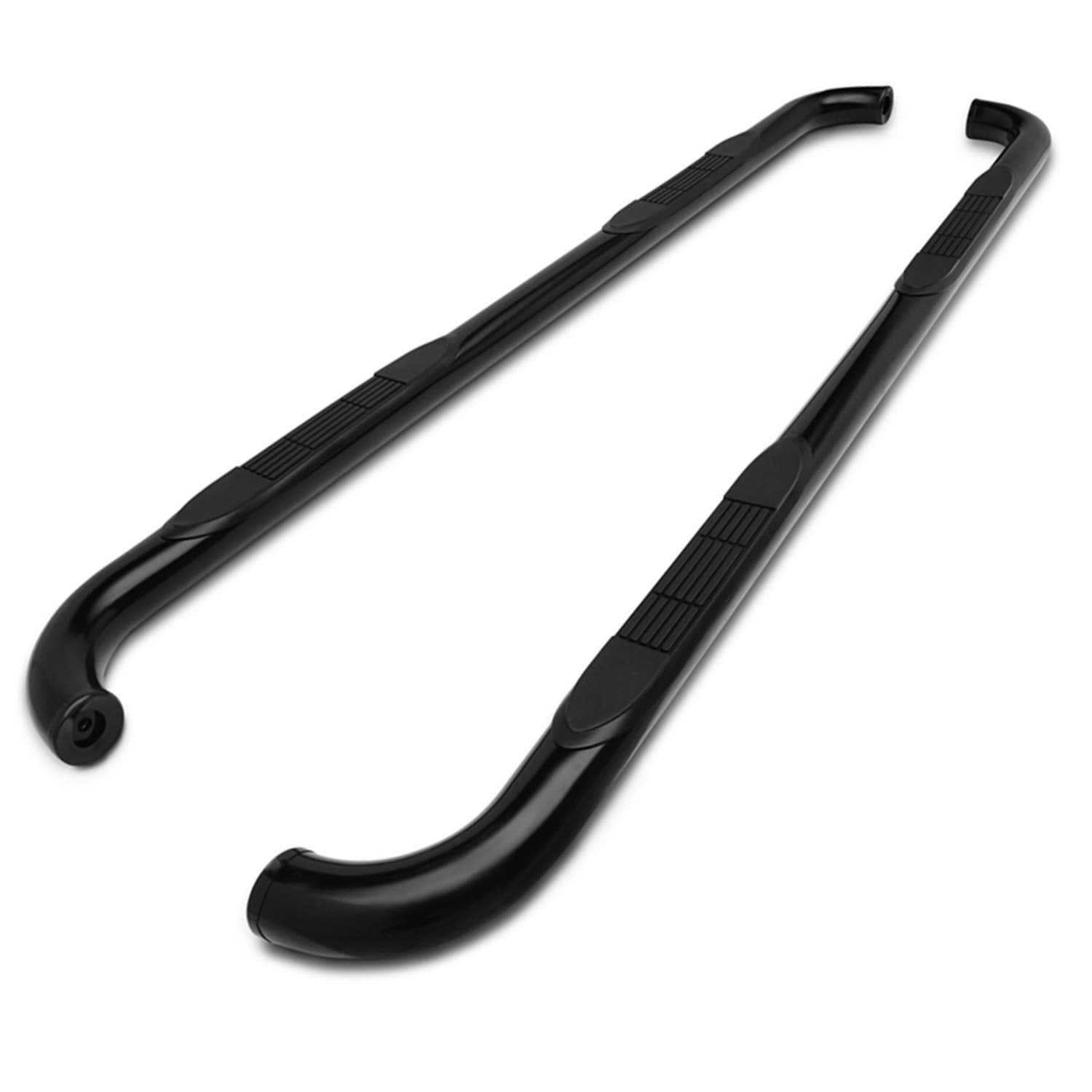 Tac Side Steps Running Boards Fit 2001-2018 Chevy Silverado/Gmc Sierra 1500 | 2001-2019 Chevy Silverado/Gmc Sierra 2500 3500 Crew Cab Truck Pickup 3' Black Side Nerf Bars Off Road Accessories 2 Pcs
