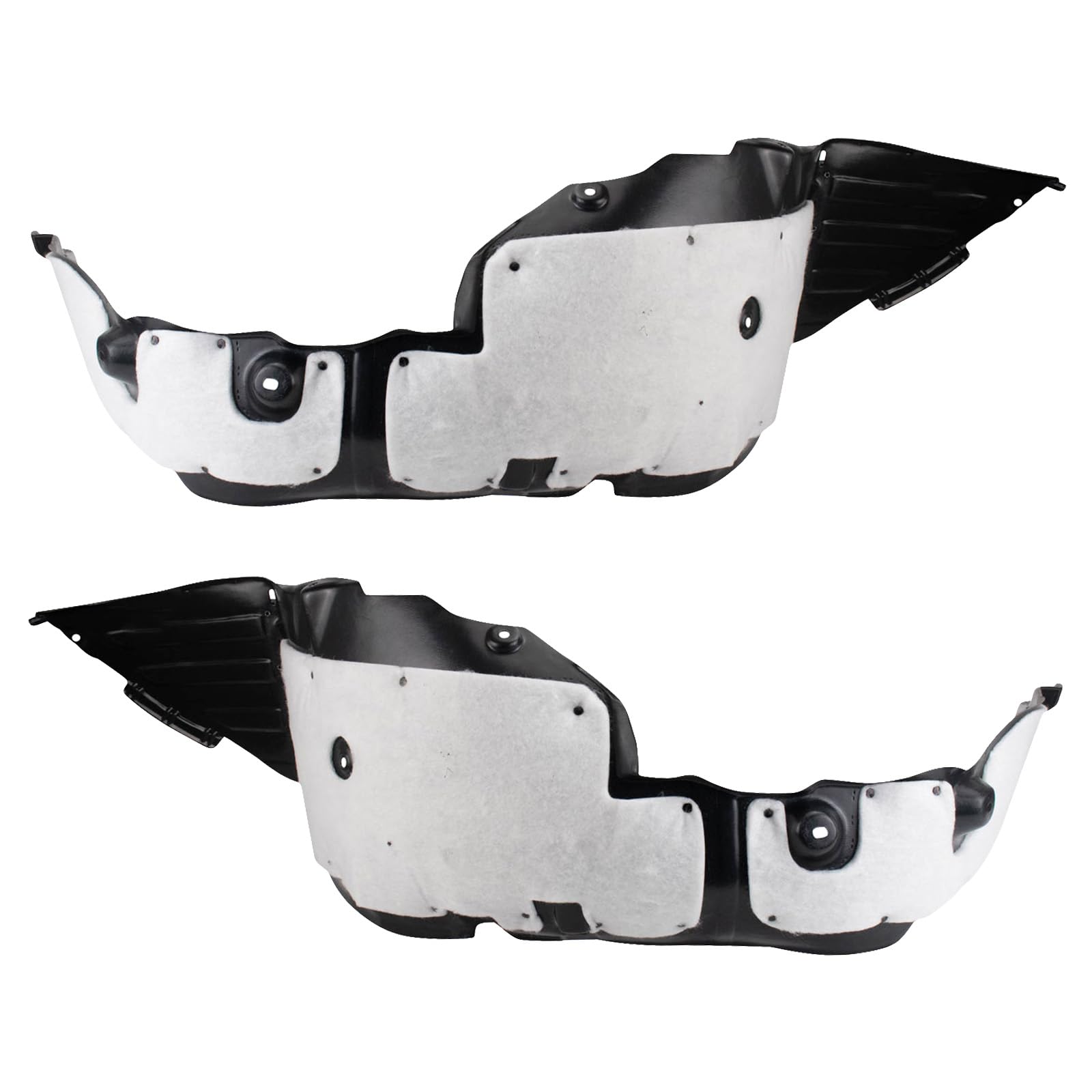 Trq Inner Fender Liner Set Compatible With 2012-2014 Hyundai Azera Hy1248166 Hy1249166