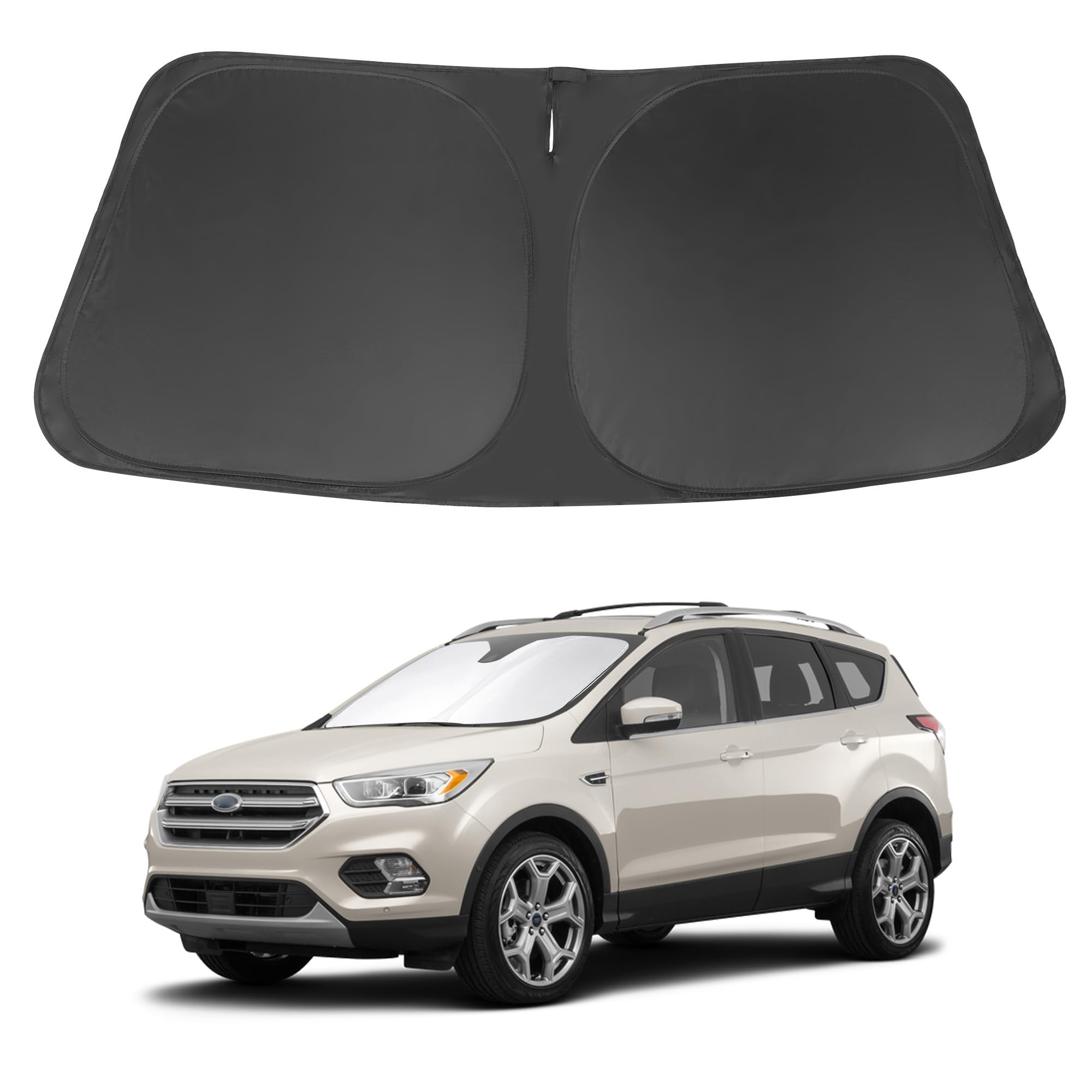 Windshield Sun Shade Compatible With Ford Escape 2013-2019 Accessories Foldable Window Sunshade Sun Visor Protector Blocks Sun R