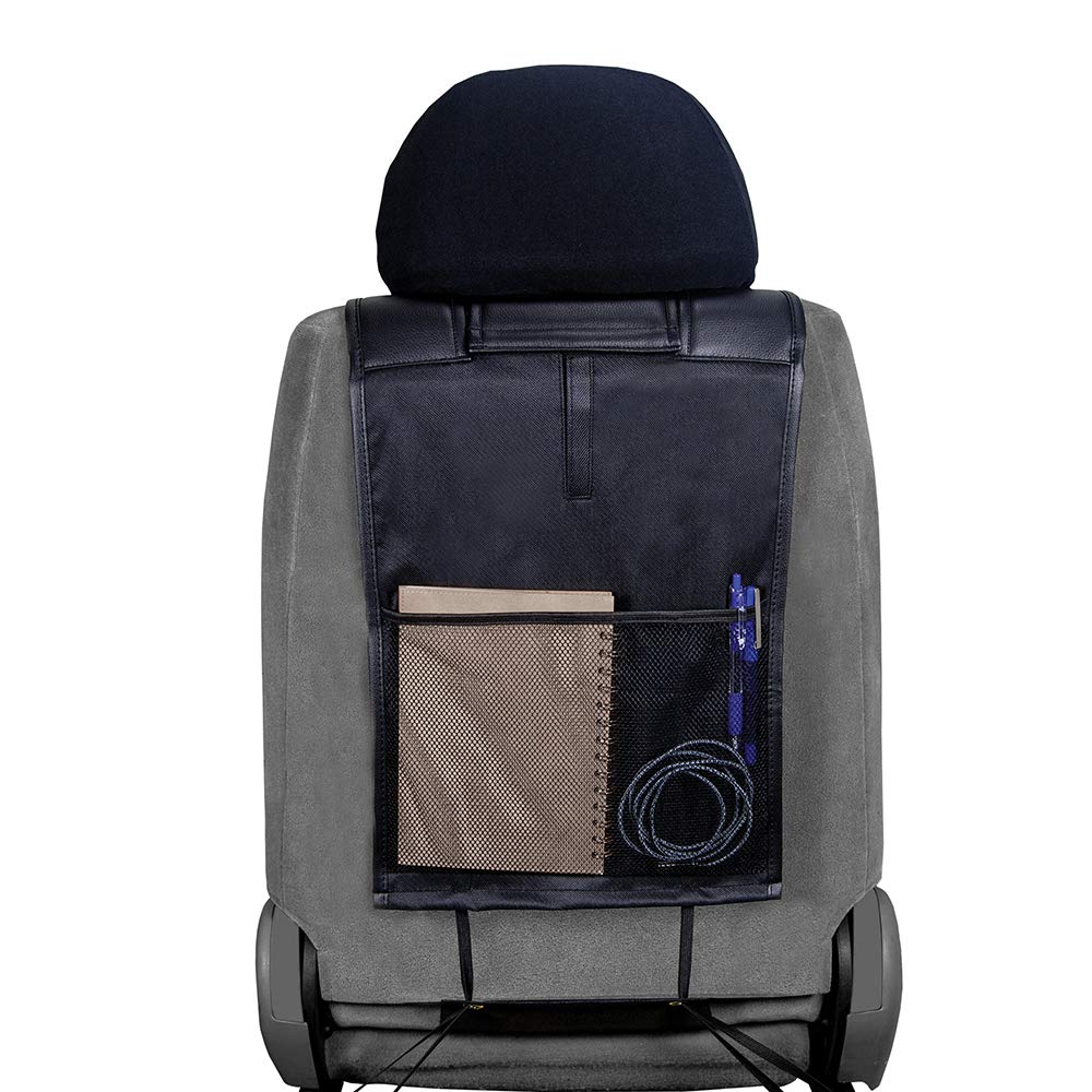 Plasticolor 008599R01 One Pair Seat Covers Logo Premium 3 Piece Sideless Car Truck Or Suv Seatcover With Cargo Pocket Compatible