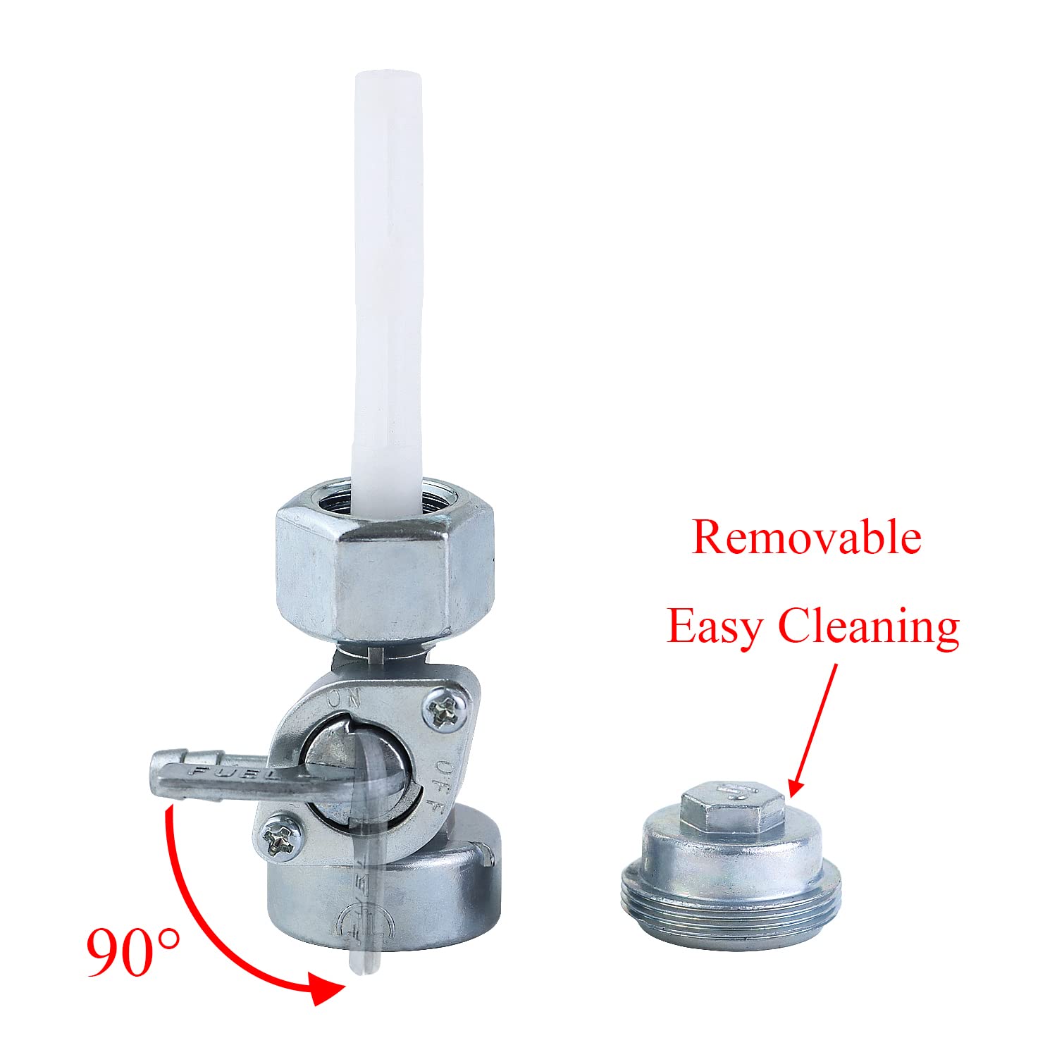 Kikite Gas Tank Fuel Switch Petcock Fuel Shut Off Valve For Predator Generac Generator Parts 3500W-9000W 5.5Hp-16Hp M16X1.5Mm