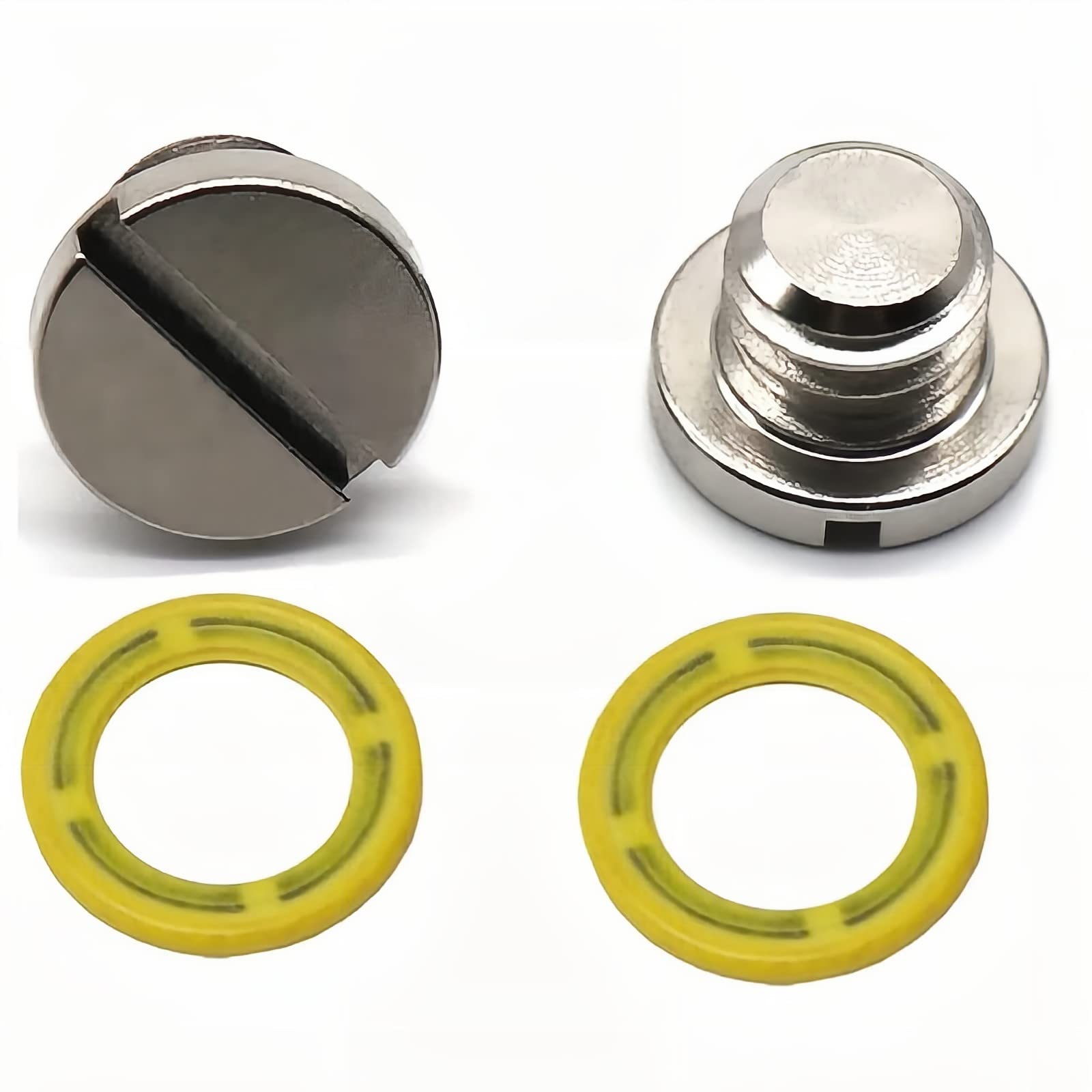 Heurofosh 2 Pcs 79953Q04 Marine Lower Unit Oil Drain Plug Screw And Gasket Fit Mercury Mercruiser I R Mr Alpha 1 Tr Trs And All O/Bs With 3/8-16 Non-Magnetic Replaces 816610A1 28634 79953 18-2244