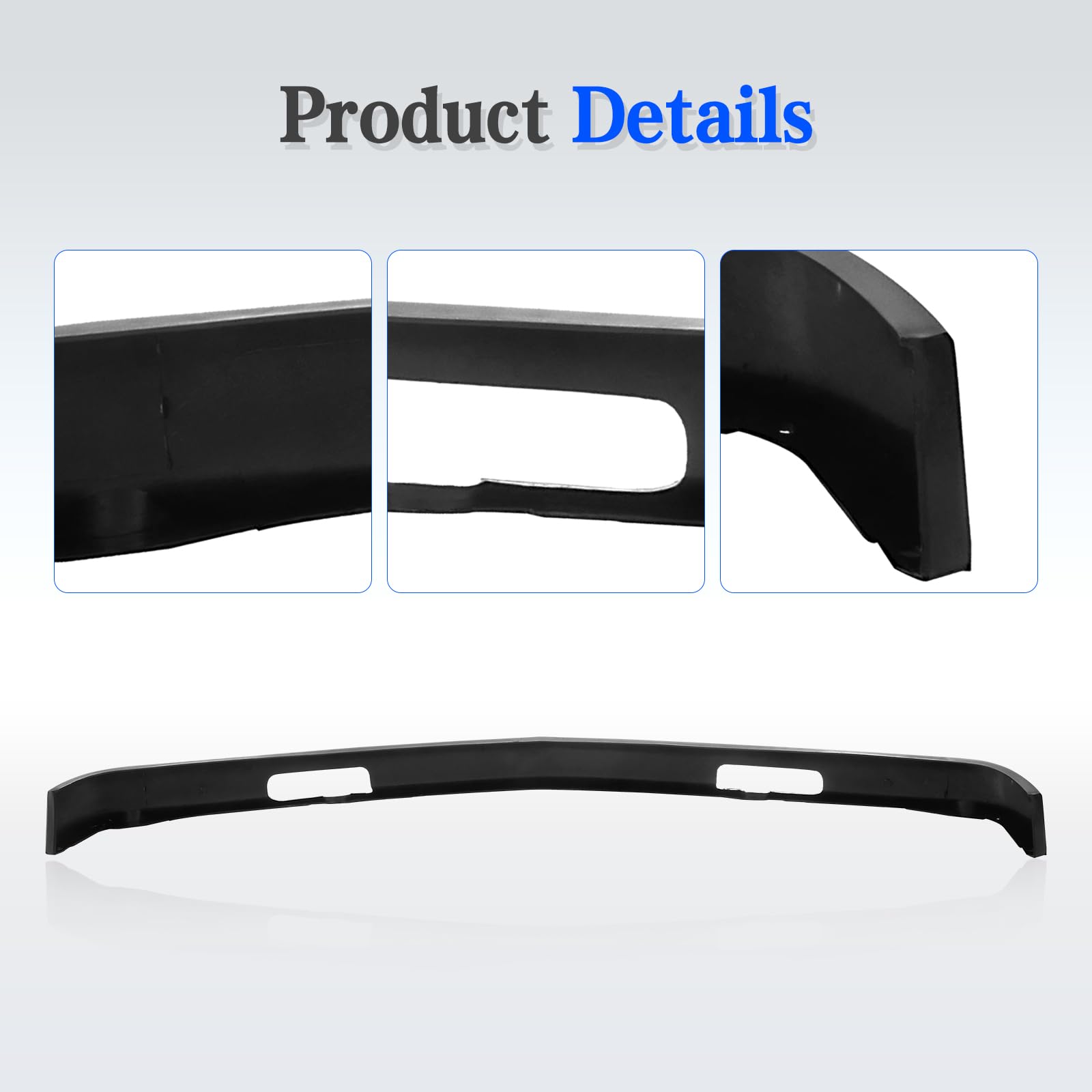 Carpartsdepot Front Bumper Air Dam Lower Valance W/Hook Holes Compatible With 1988-2000 Chevrolet C/K 1500 2500 3500 & 1992-1999