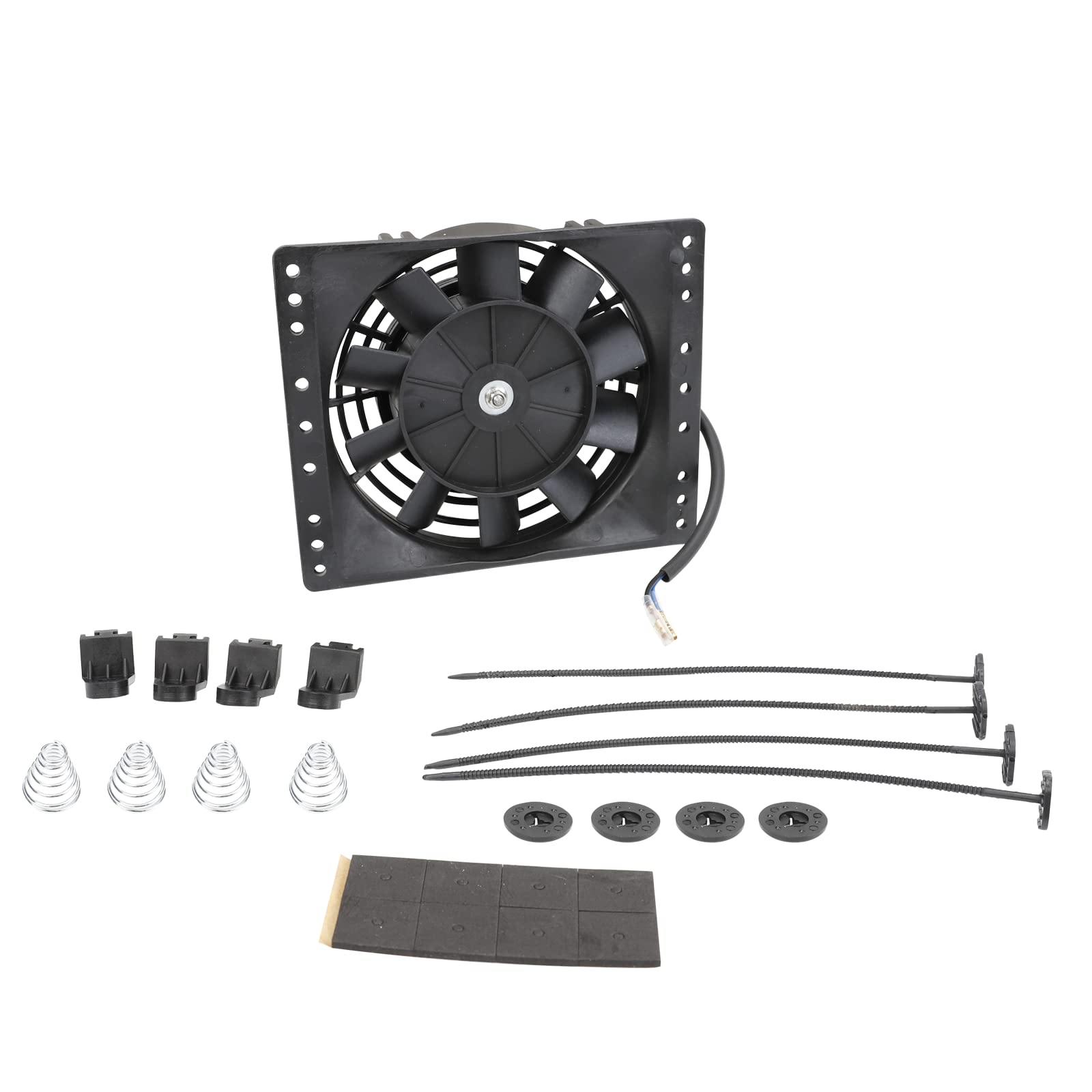 Fekuar 6 Inch Slim 650Cfm Radiator Cooling Fans Universal Slim Pull Push 12V 80W Direct Replacement Electric Fan With Mount Kit