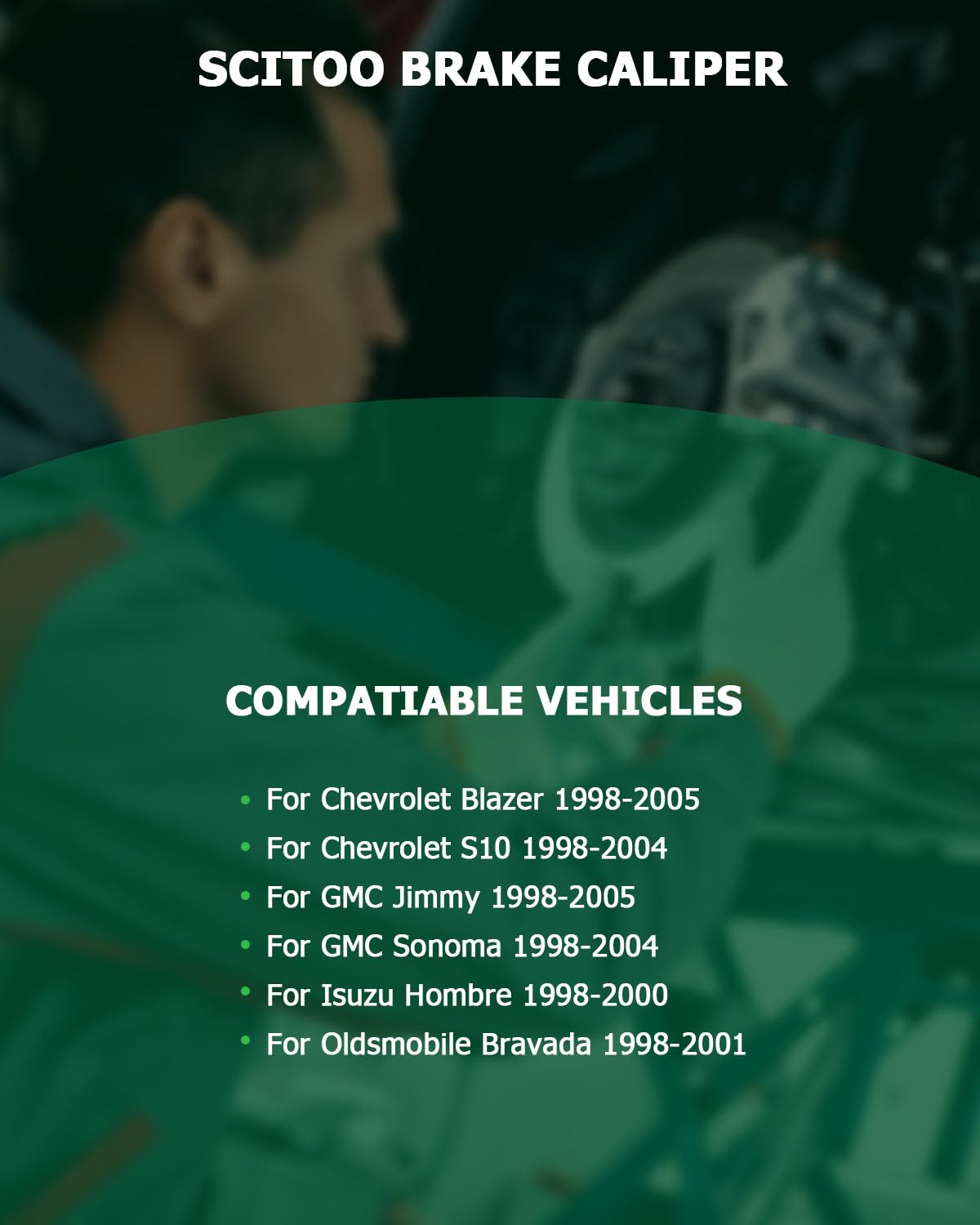 Scitoo Rear Right Brake Caliper With Bracket 18B4713 Fit For Chevy Blazer 98-05 For Chevy S10 98-04 For Gmc Jimmy 98-05 For Gmc