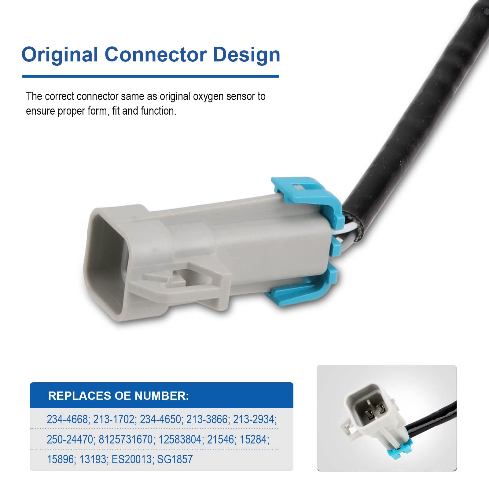 Boatok 2Pcs Oxygen Sensor 234-4668 Upstream O2 Sensor Compatible With Buick Cadillac Chevrolet Chevy Gmc Sierra Silverado 1500 2