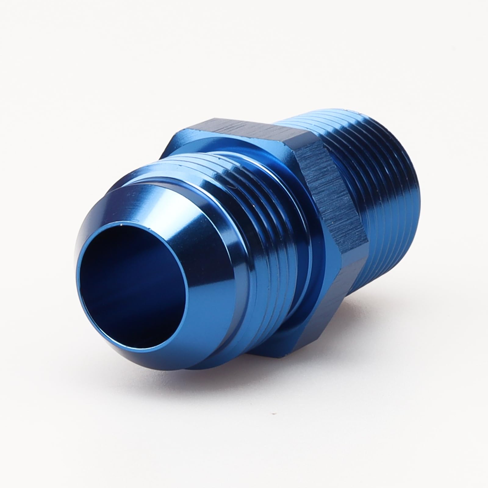 Ac Performance Male 1/2'' Npt To -10 An Flare Adapter Straight Aluminum Blue