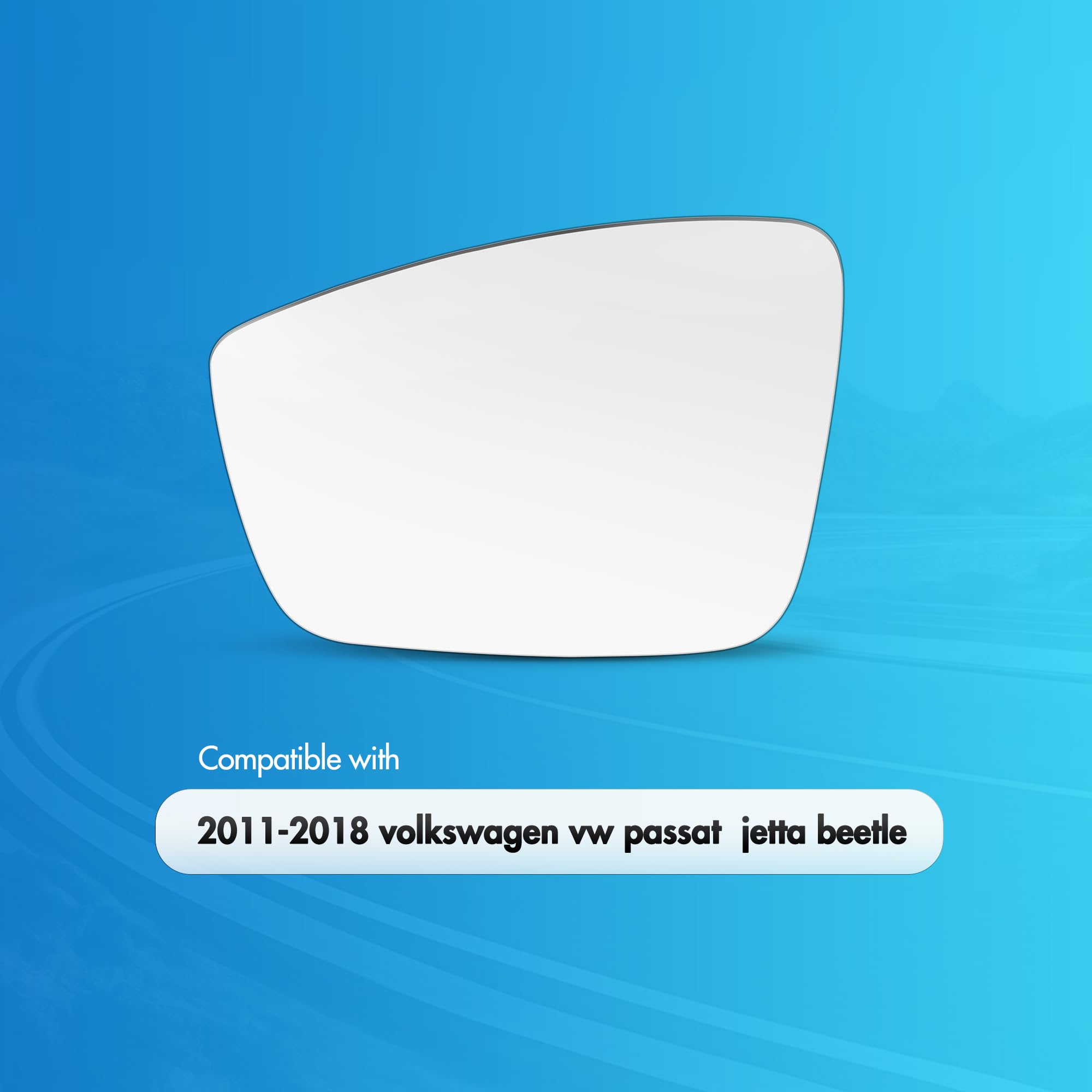 SNEMEEY Driver Side Mirror Replacement for Volkswagen VW Passat Jetta Beetle 2011 2012 2013 2014 2015 2016 2017 2018, Left Side