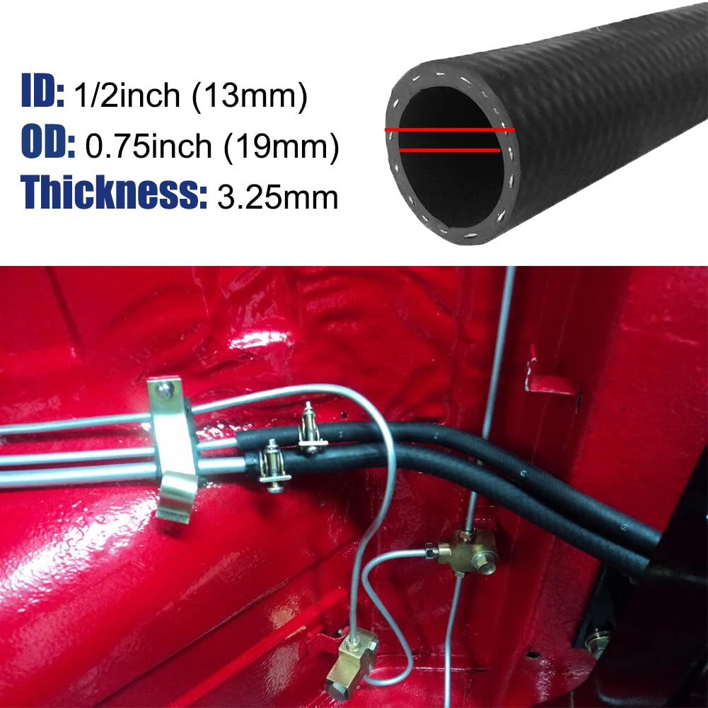 1/2 Fuel Line Transmission Hose - 13Mm High-Pressure Fuel Line 300Psi For E85/ E10/ Diesel/Biodiesel/Gasoline/Oil/Grease/Coolants/Water And Air