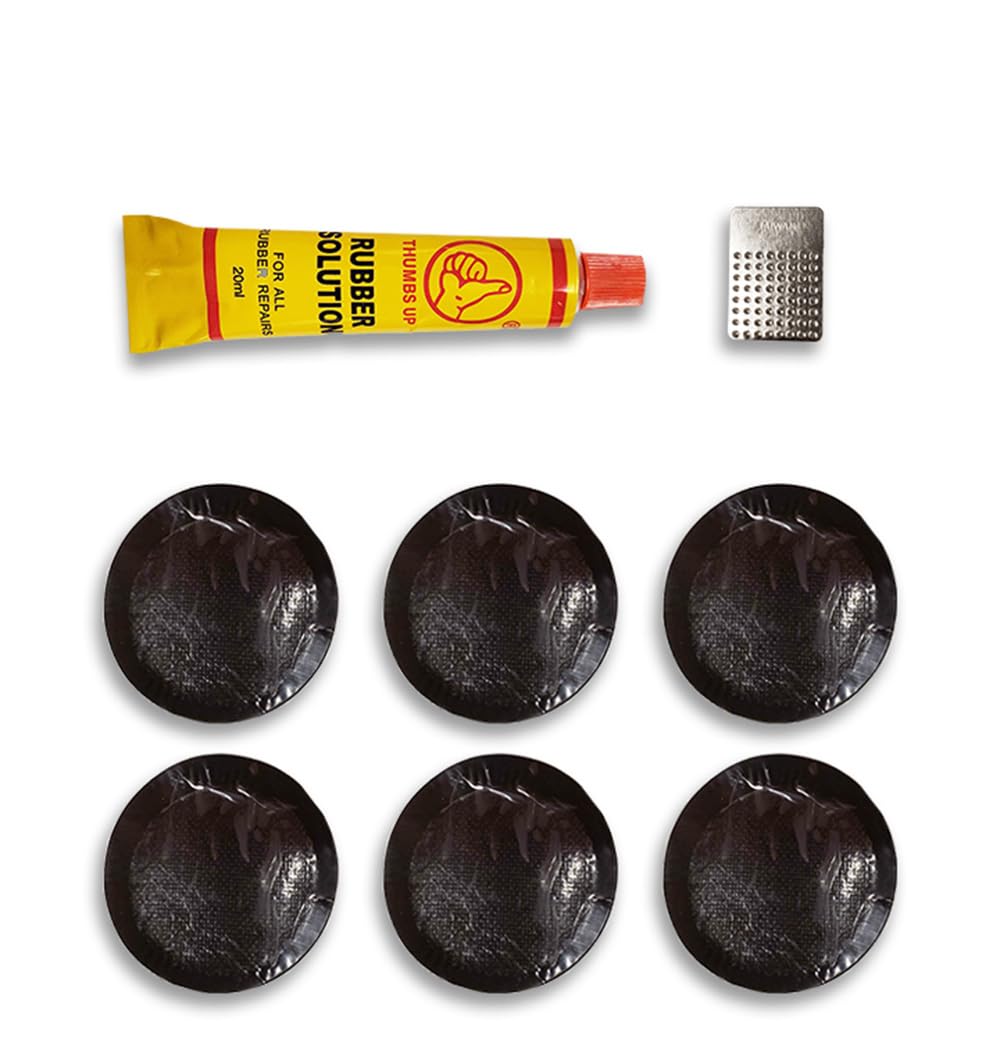 Stop & Go 3003 8 Piece Tube Type Tire Repair Kit with Patches & Rubber Cement for Punctures and Flats on Motorcycle, Scooter, & Utility Trailer (6 Patches)