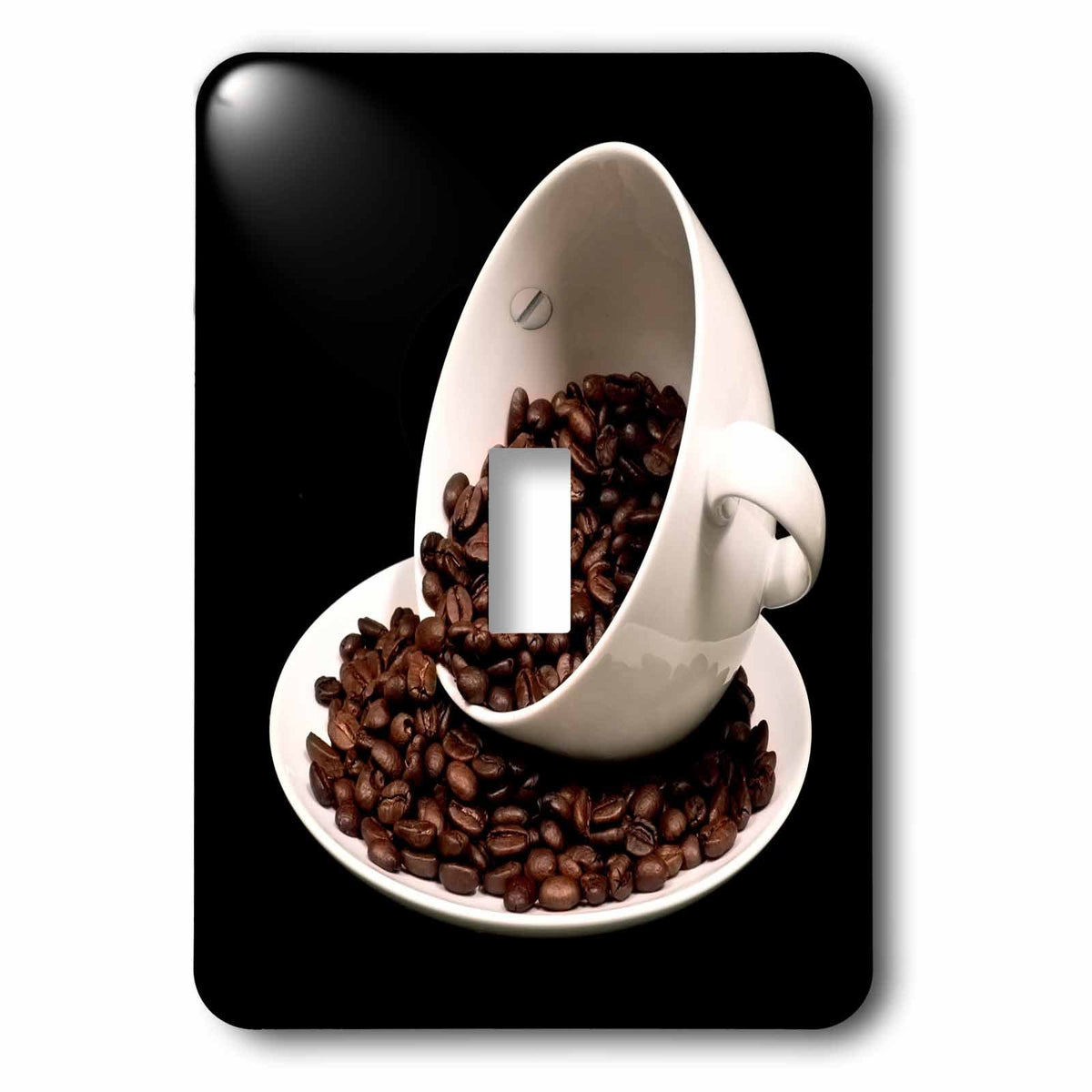 3Drose Lsp_213571_1 " Photograph Cup Full Of Coffee Beans Spilling Over Single Toggle Switch