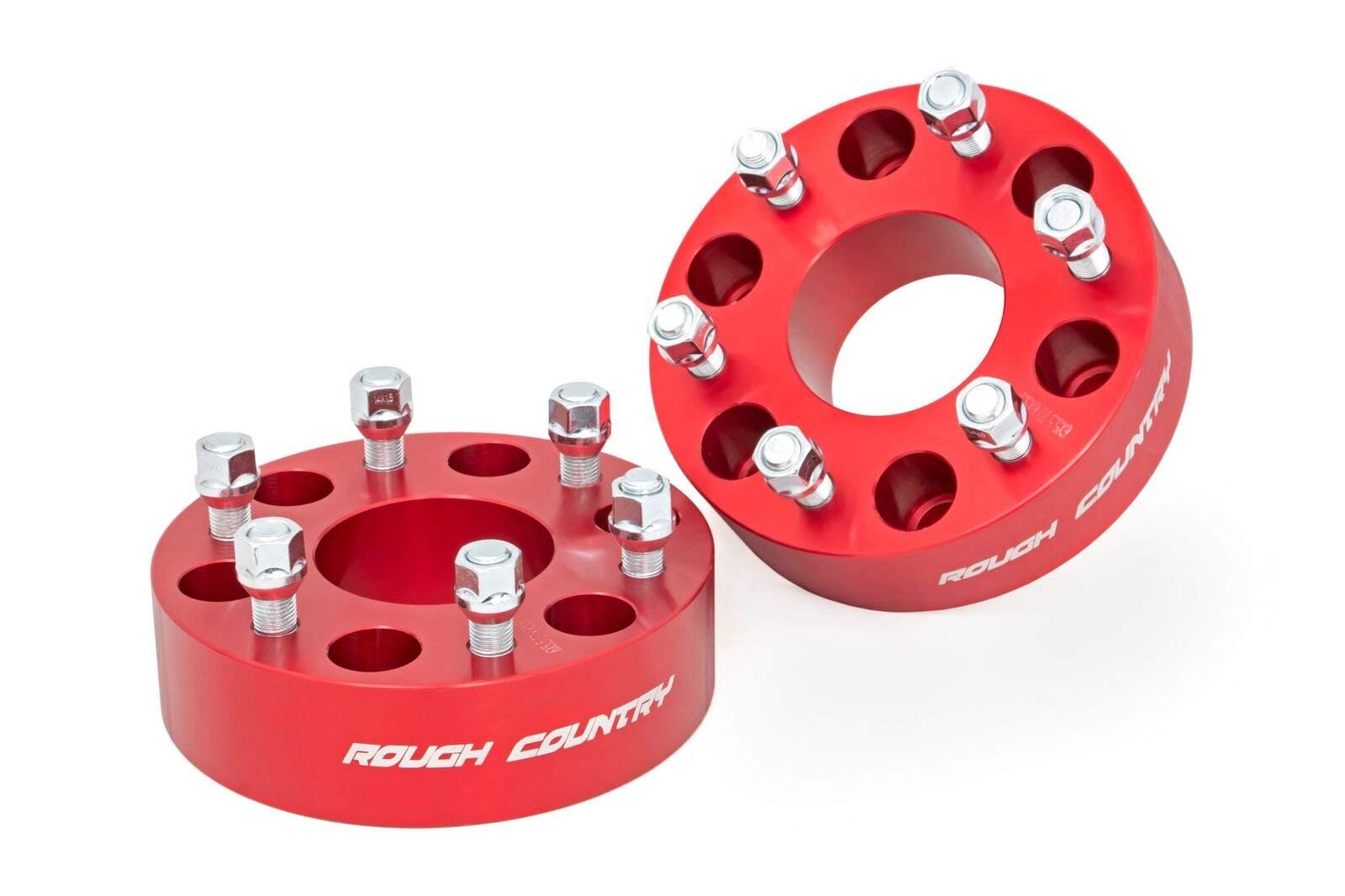 Rough Country 2'' Wheel Spacer for 88-21 Chevy/GMC 1500 | Pair - 1101RED