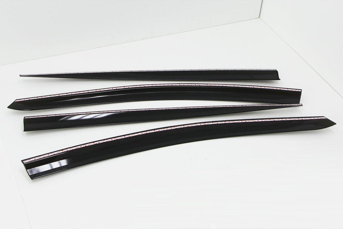 AUTO CLOVER Tape-On Rain Guards for Kia Forte 2014-2018, Smoked Window Deflectors, 4 Pcs Set