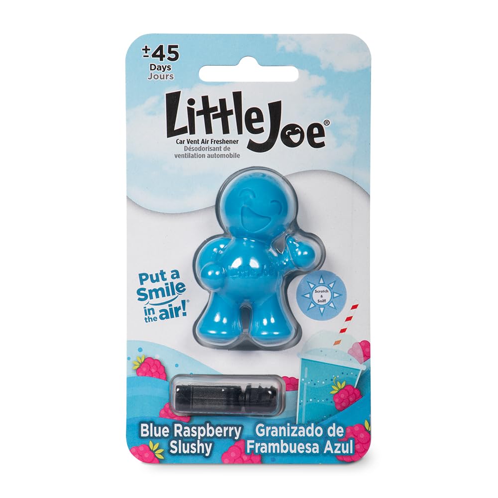 Little Joe 96413 Blue Raspberry Slushy Scent Car Air Freshener Clip Provides Long-Lasting Freshness In A Compact Design, Fights
