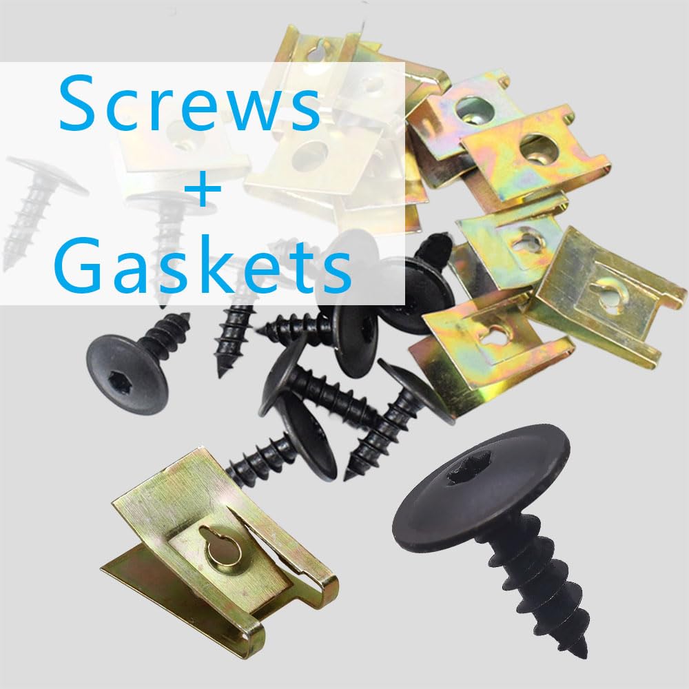 10 Sets Fender Bumper Cover, Fender Liner Bumper Cover, Front Bumper Bolts, Fender Liner Splash Shield Bumper Cover Screws, U Nut Clips Suitable For Audi A3 A4 A5 A6 A7 A8 Q5 S6 R8