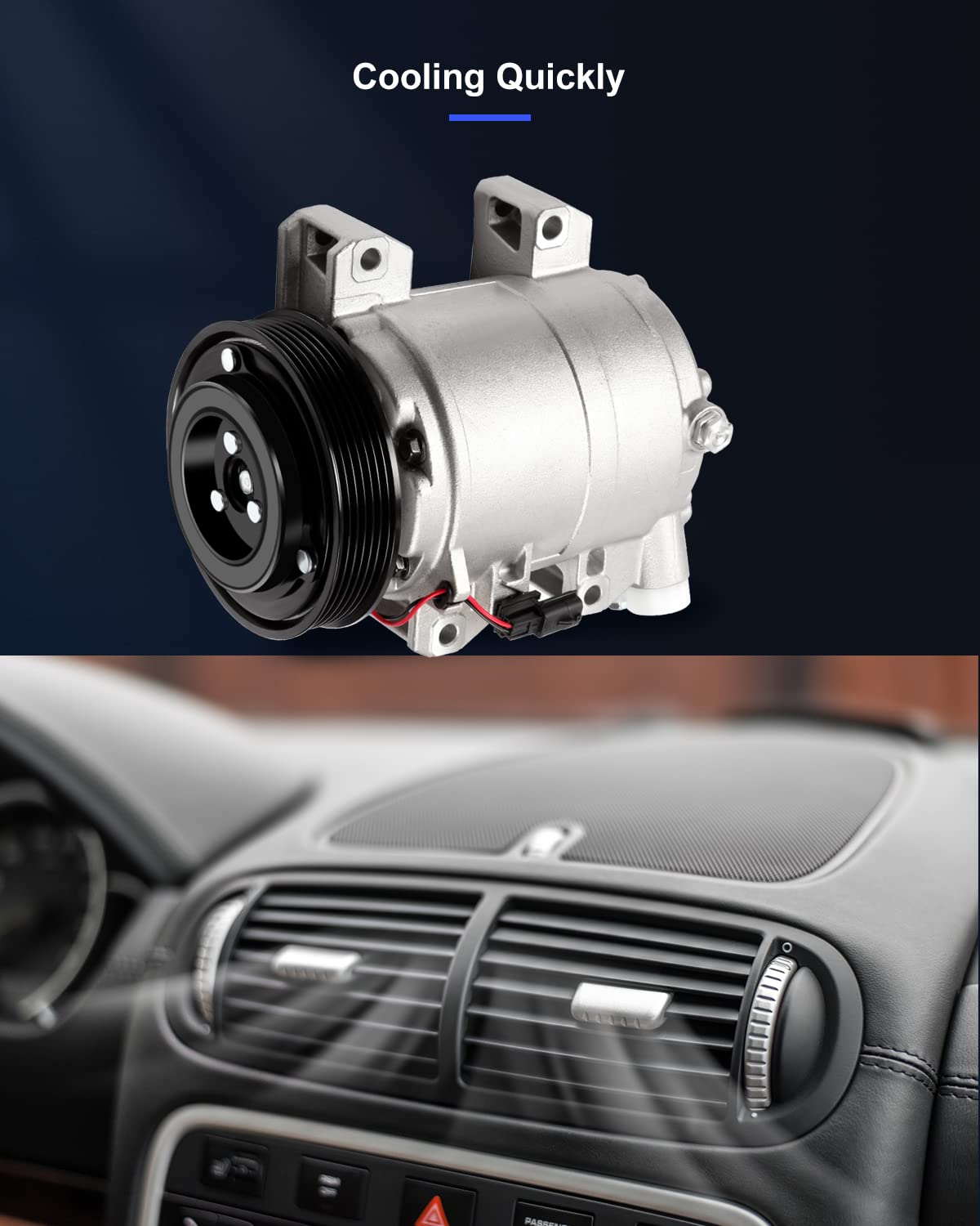 Eccpp Ac Compressor With Clutch 2008-2016 Replacement For Nissan Rogue 2.5L 2008-2009 Fit For Nissan Cabstar 2.5L Ac Compressor