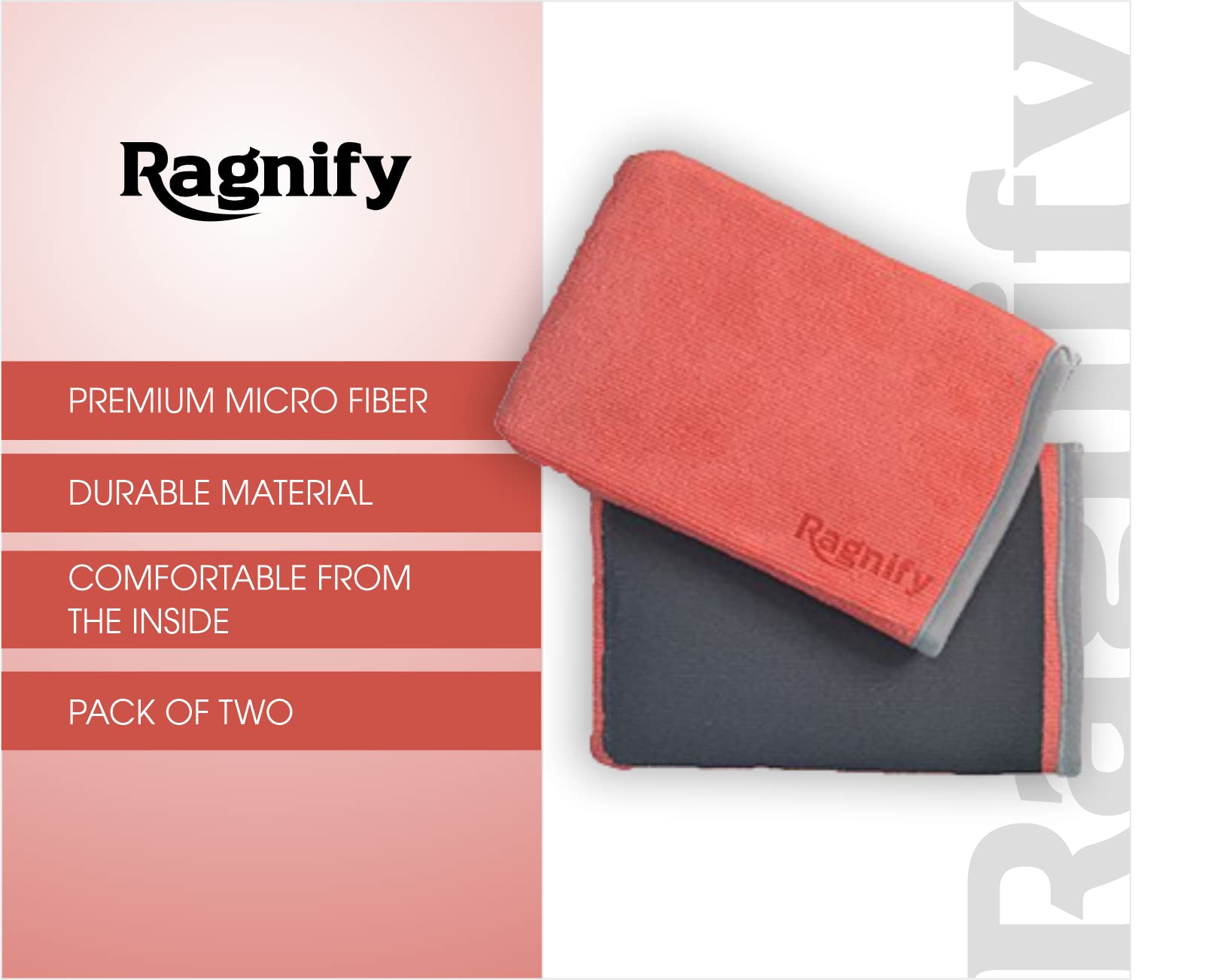 Ragnify Pack Of 2 Clay Mitt Auto Detailing Medium Grade Clay Bar Alternative Mitt For Flawless Removal Of Surface Bonded Micro C