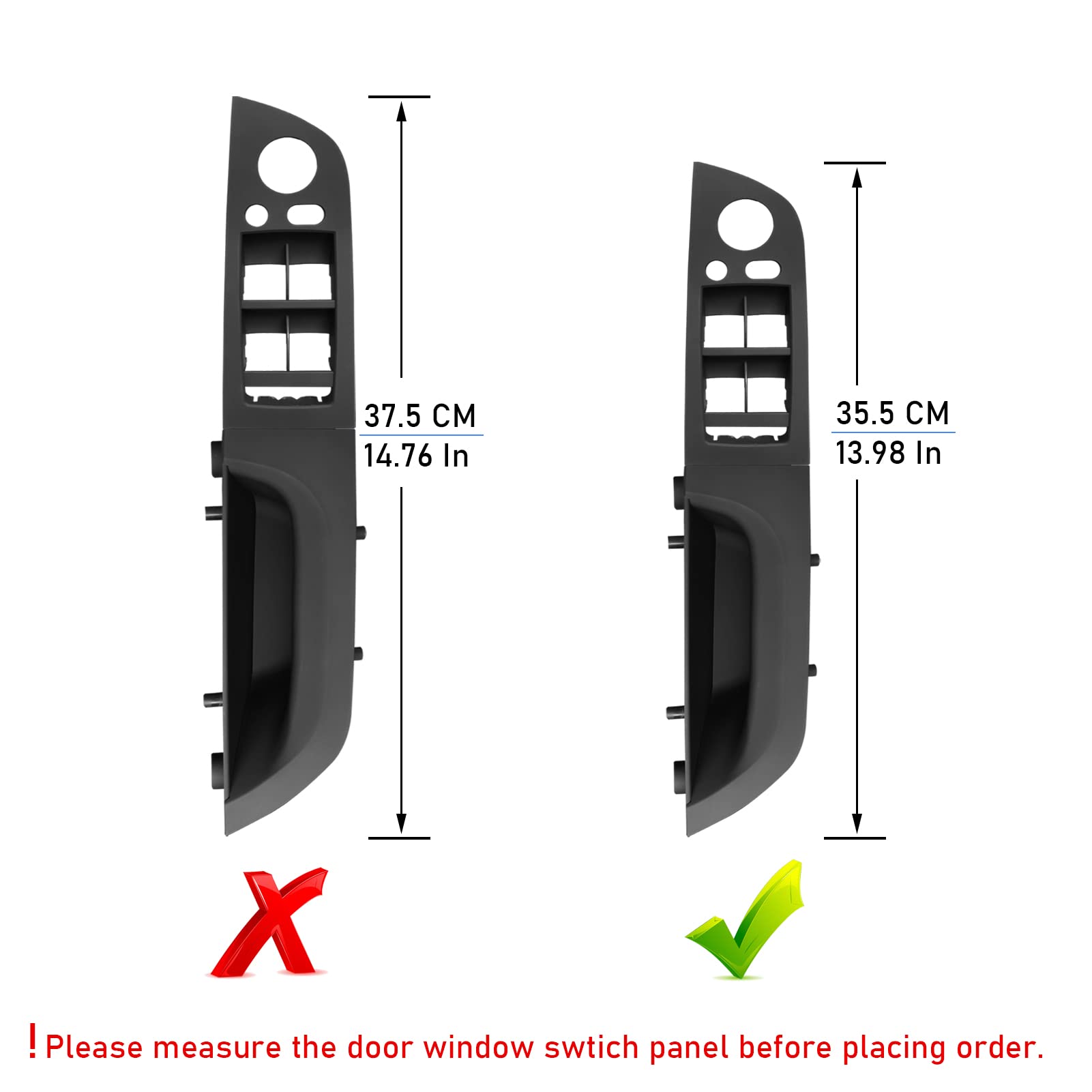 Jaronx Compatible With Bmw 3 Series E90 Lci/E91 Lci Driver Side Door Handle 2008-2011, Window Switch Panel Cover Door Pull Handl