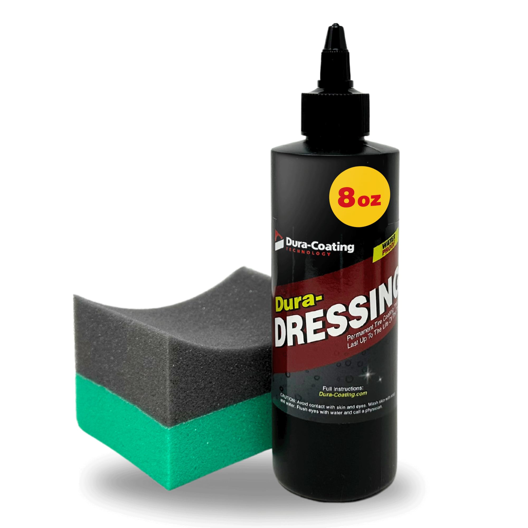 Dura-Dressing Re-Load For Tires Already Coated With Dura-Dressing, 8 Oz. Bottle - Tire Dressing Kit - Made In The Usa To Ensure