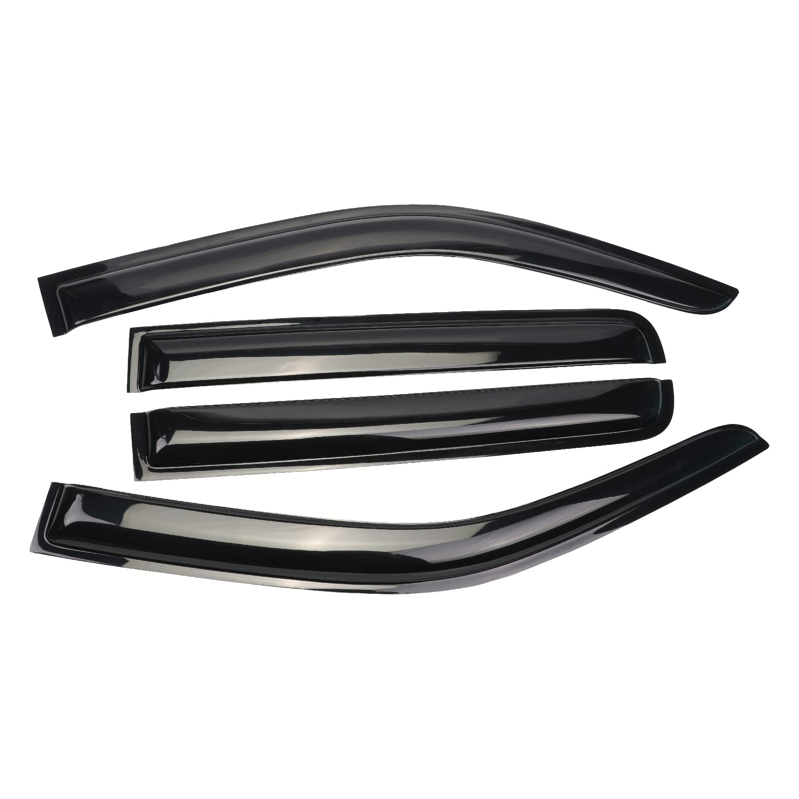 Sontian Window Visor Tape-On Side Wind Window Deflectors For Trucks 2005-2021 Nissan Frontier Super/Crew Cab, Rain Guards, Windo