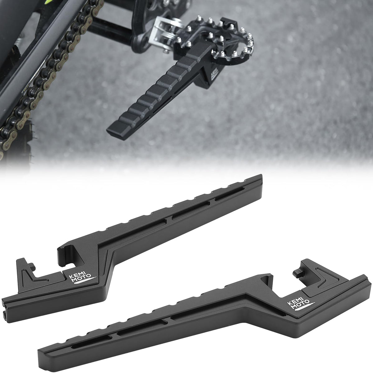 KEMIMOTO Universal Passenger Footpegs Compatible With Enduros and Surron Segway X160 X260 Motorcycle Dirt Bike Footpegs Dirt Bik