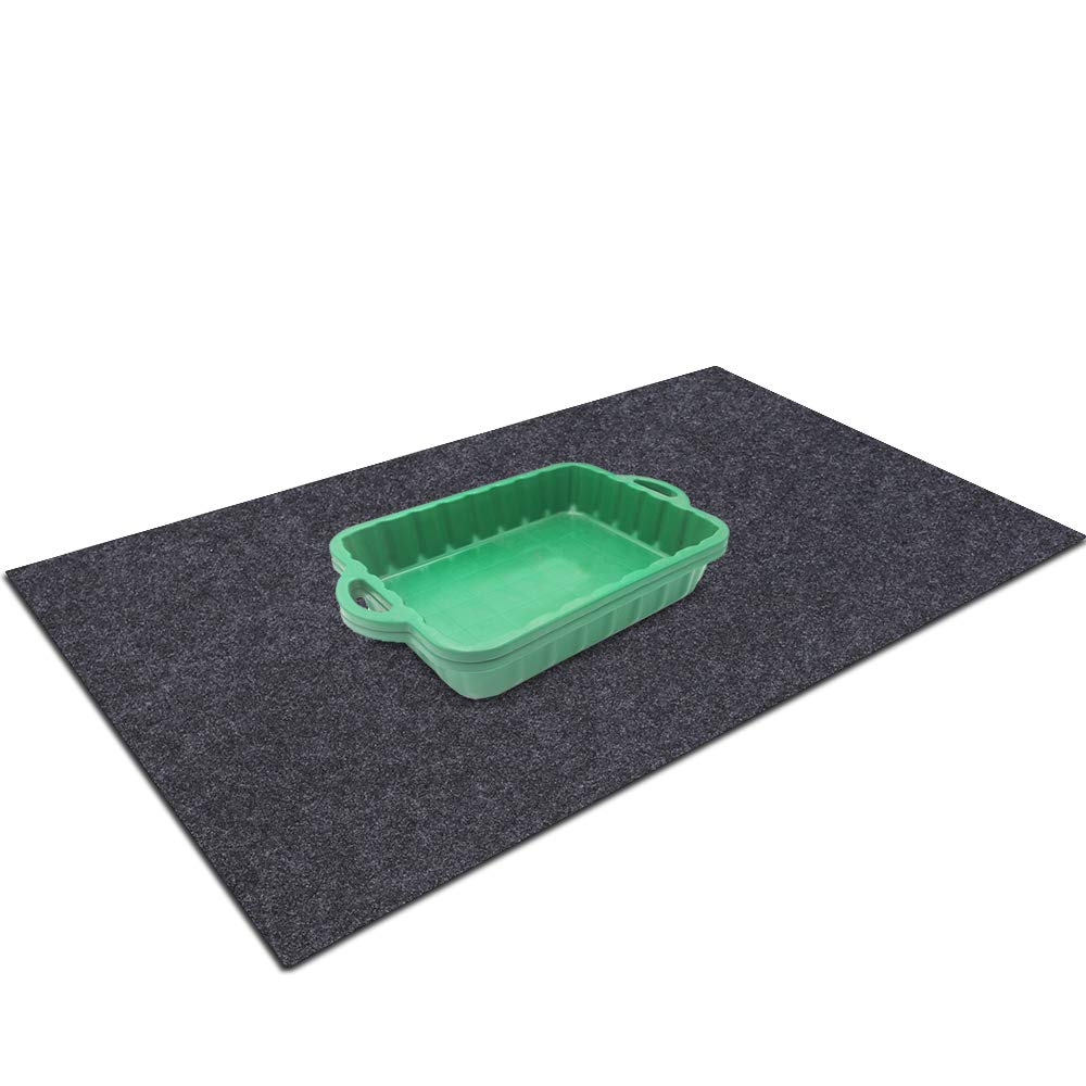 Meitola Cleanable Floor Oil Spill Mat, Oil Absorbing Pad Durable Protective Surface Can Be Used For Car Oil Change (38In36In)