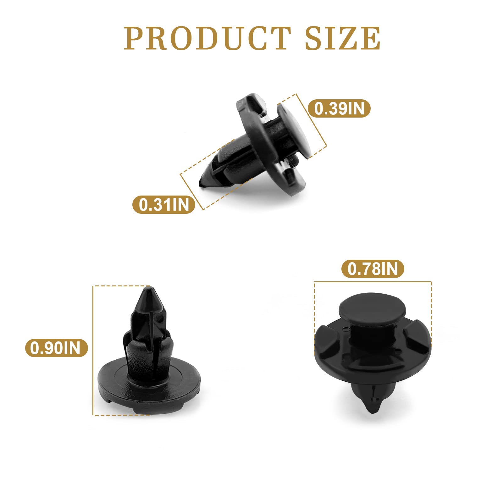 20Pcs Fender Trim Panel Bumper Shield Retainer Fastener Nylon Replaces Nissan Oem 01553-09321 Compatible With Mr328954