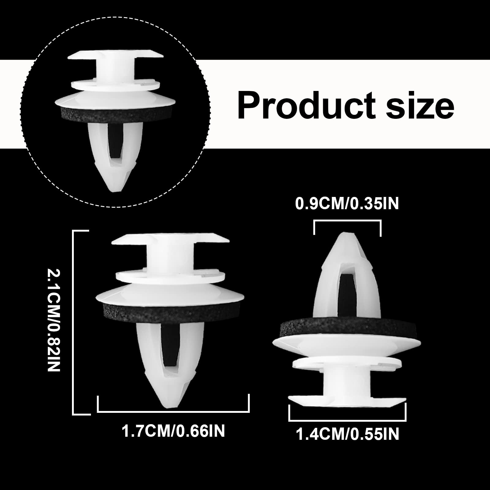 Topcnoem 50Pcs Door Trim Panel Retainer Clips M3-With Seal Ring Replacement For Bmw #51411973500 Series 3, 5 & 7 E46 E36 E34 E38