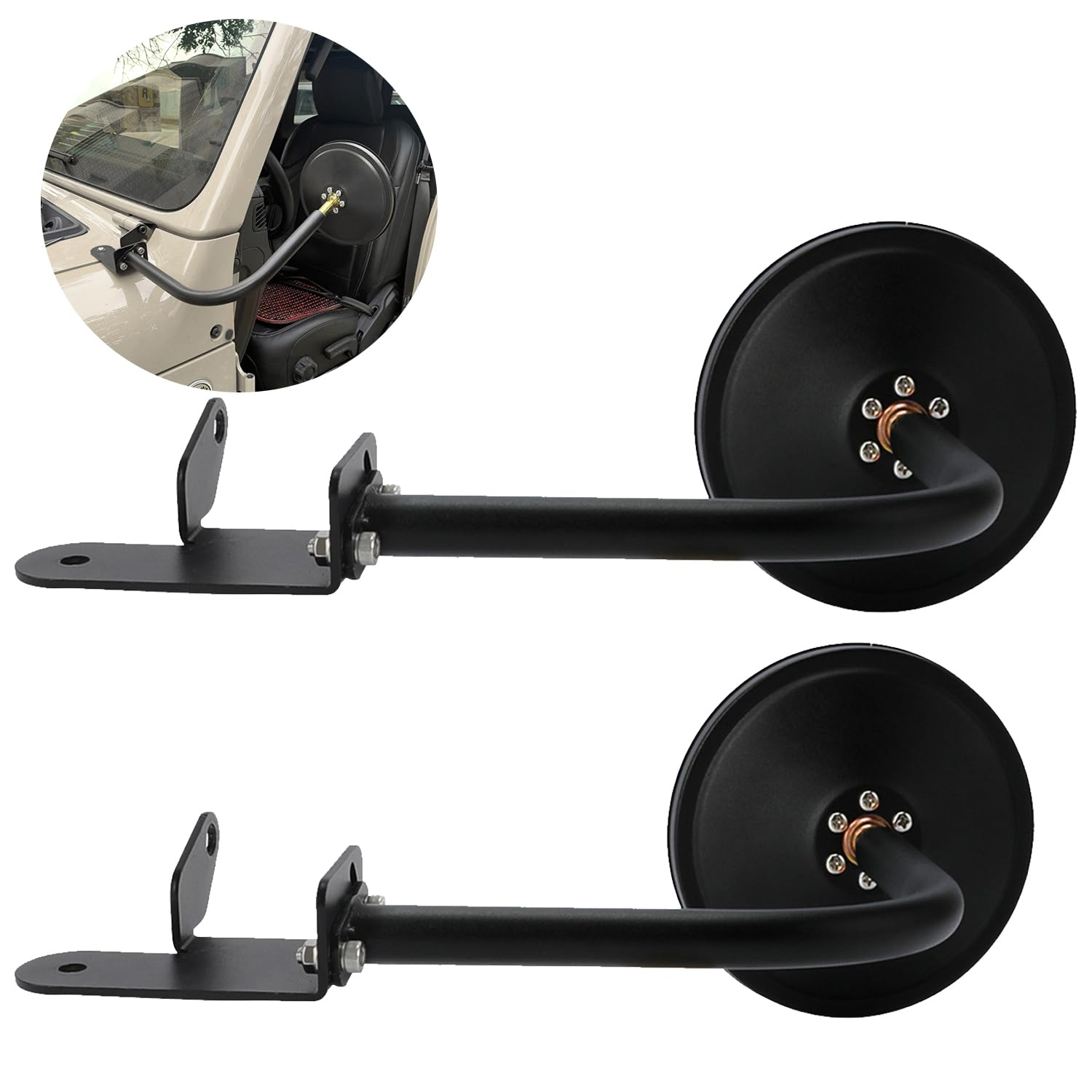 Wrangler Mirrors Doors off Compatible with Jeep Wrangler JL JLU & Jeep Gladiator (JT) 2018 2019 2020 2021 2022 2023 2024 2025, J