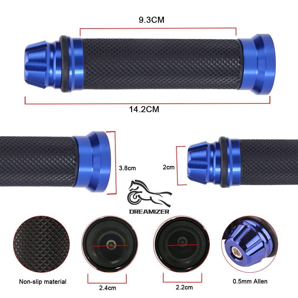 DREAMIZER Motorcycle Handlebar Grip Gel Brake Handle Rubber 7/8 Handle Grips Compatible with CRF EXC YZF Protaper Pro Taper Mo