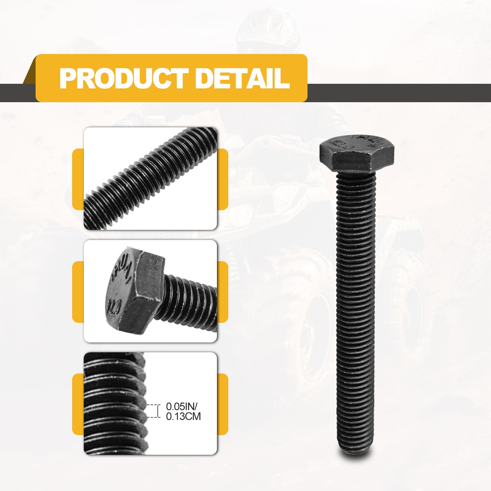 4 Pieces Threaded M8 8mm Secondary Clutch Spreader Belt Change Removal Tool, Pre Oil, Fully Threaded Compatible with Can-am ATV'