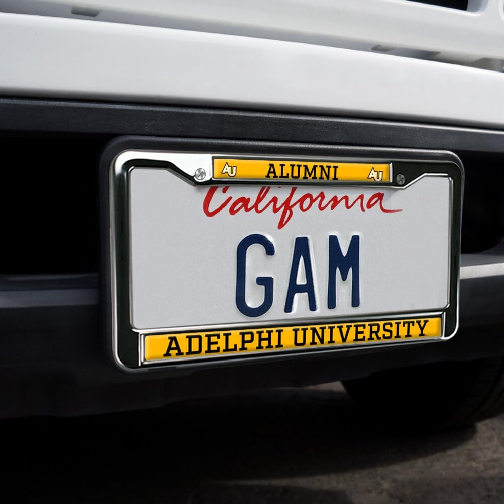 Adelphi University Alumni Full Size Standard License Plate Metal Frame