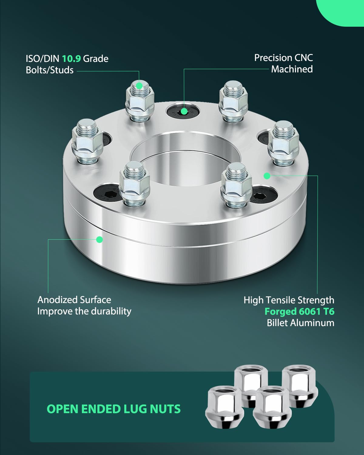 SCITOO 4X 5x5 to 6x5.5 Wheel Spacers Adapters 6 Lug 14x1.5 78.1mm 2 fits for 1979-1986 for C1500 1999-2014 for Grand for Chero