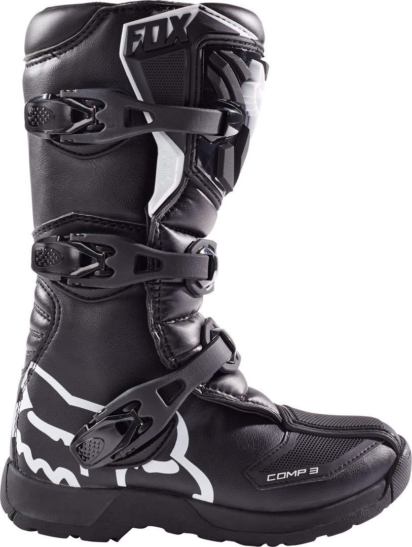Fox Racing Unisex-Child Youth Comp 3 Motocross Boot,Black,Little Kid 2