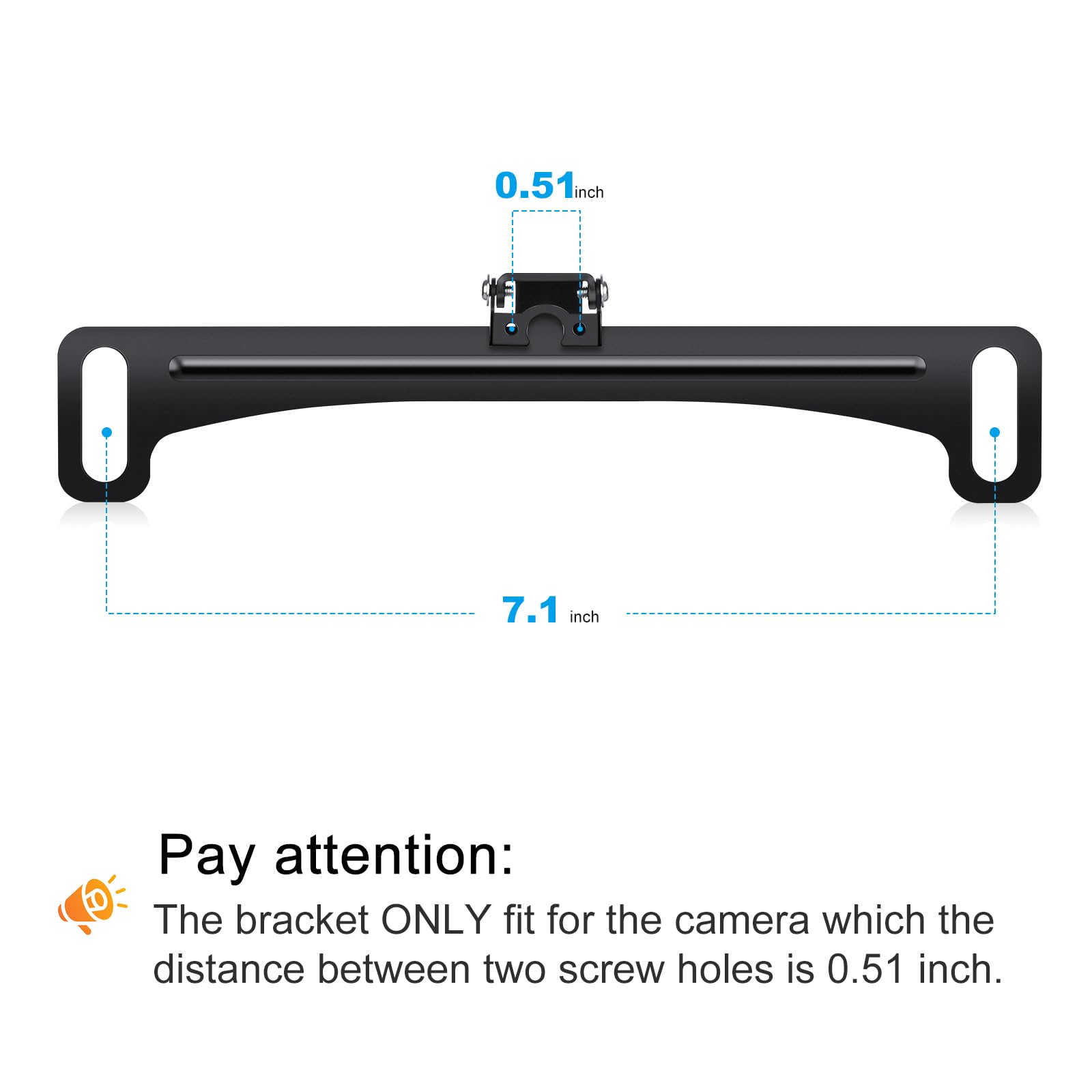 Universal Car Rear View Backup Camera License Plate Bracket, Only License Plate Mount Holder For Backup Camera, Dash Cam, Mirror