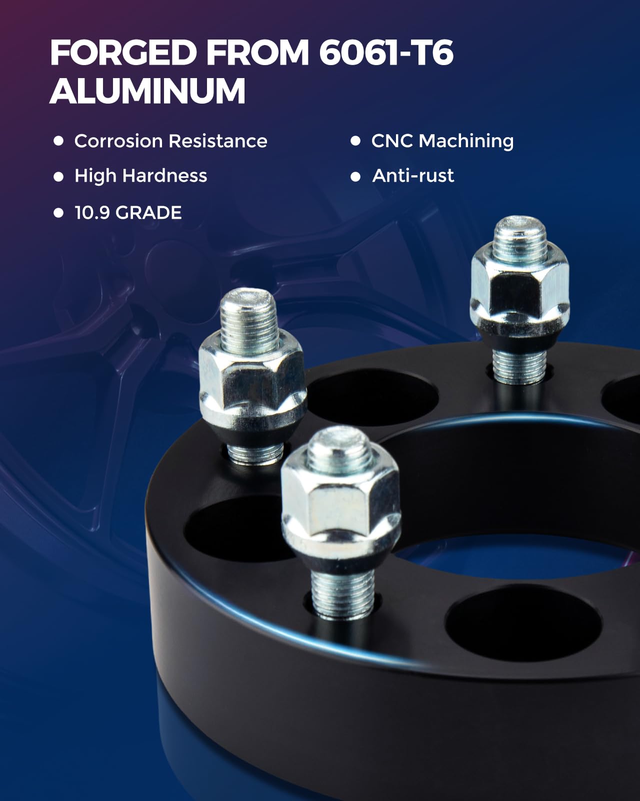 Kax 5X5.5 Wheel Spacers,Black Forged 2'' Hub Centric Wheel Spacer Adapters With M14X1.5 Studs108 Hub Bore,Fit For Ra-M 1500 2012