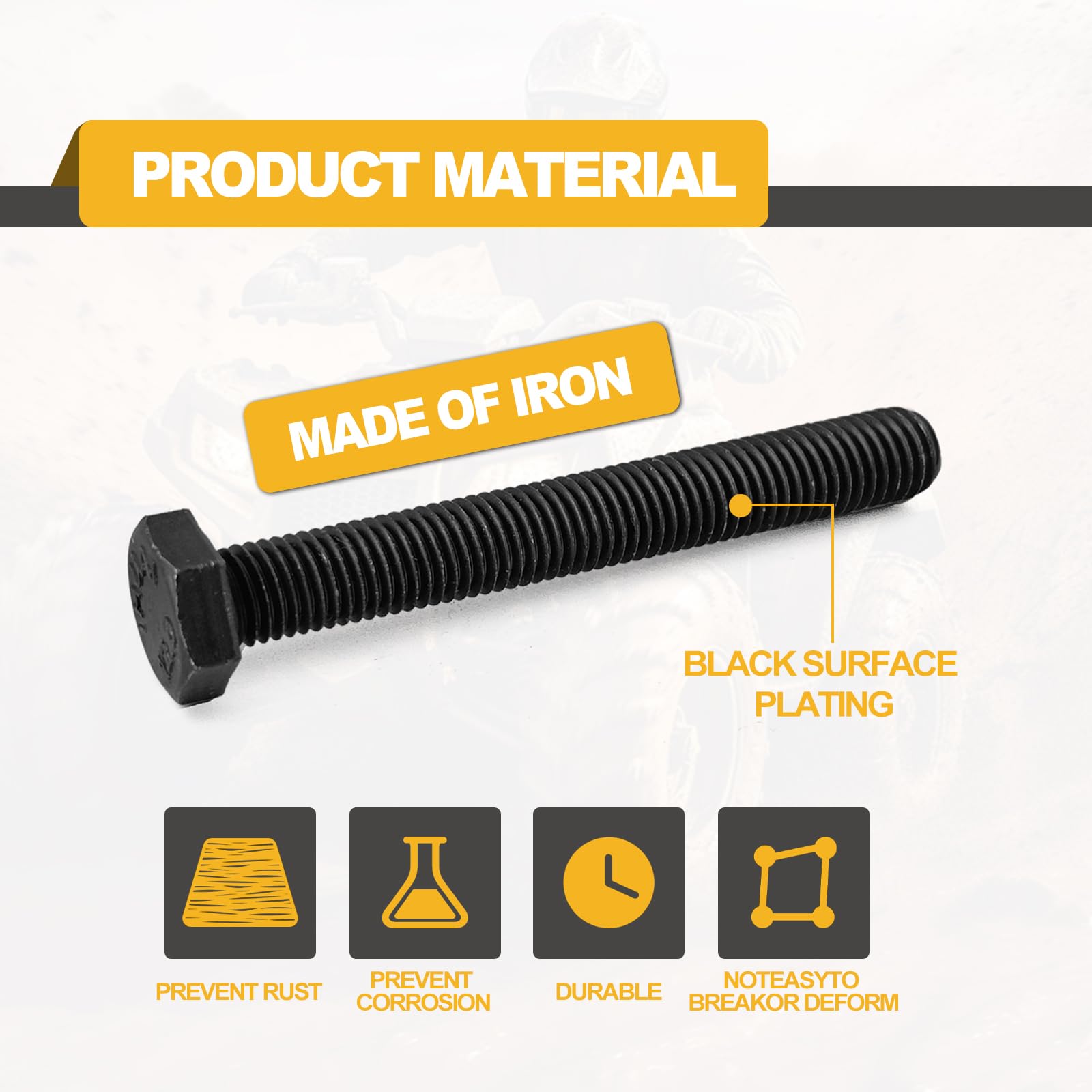 4 Pieces Threaded M8 8Mm Secondary Clutch Spreader Belt Change Removal Tool, Pre Oil, Fully Threaded Compatible With Can-Am Atv'S And Sxs'S Bolt M8 X 1.25 X 70 12.9 Cl