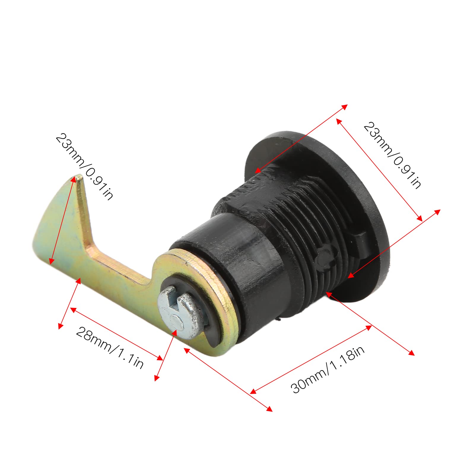 Acouto Motorcycle Fitting Tail Lock Scooter Rear Trunk Lock Kit Aluminum Plastic For Electric Motorcycles Storage Trunk Accessories (Long Hook)