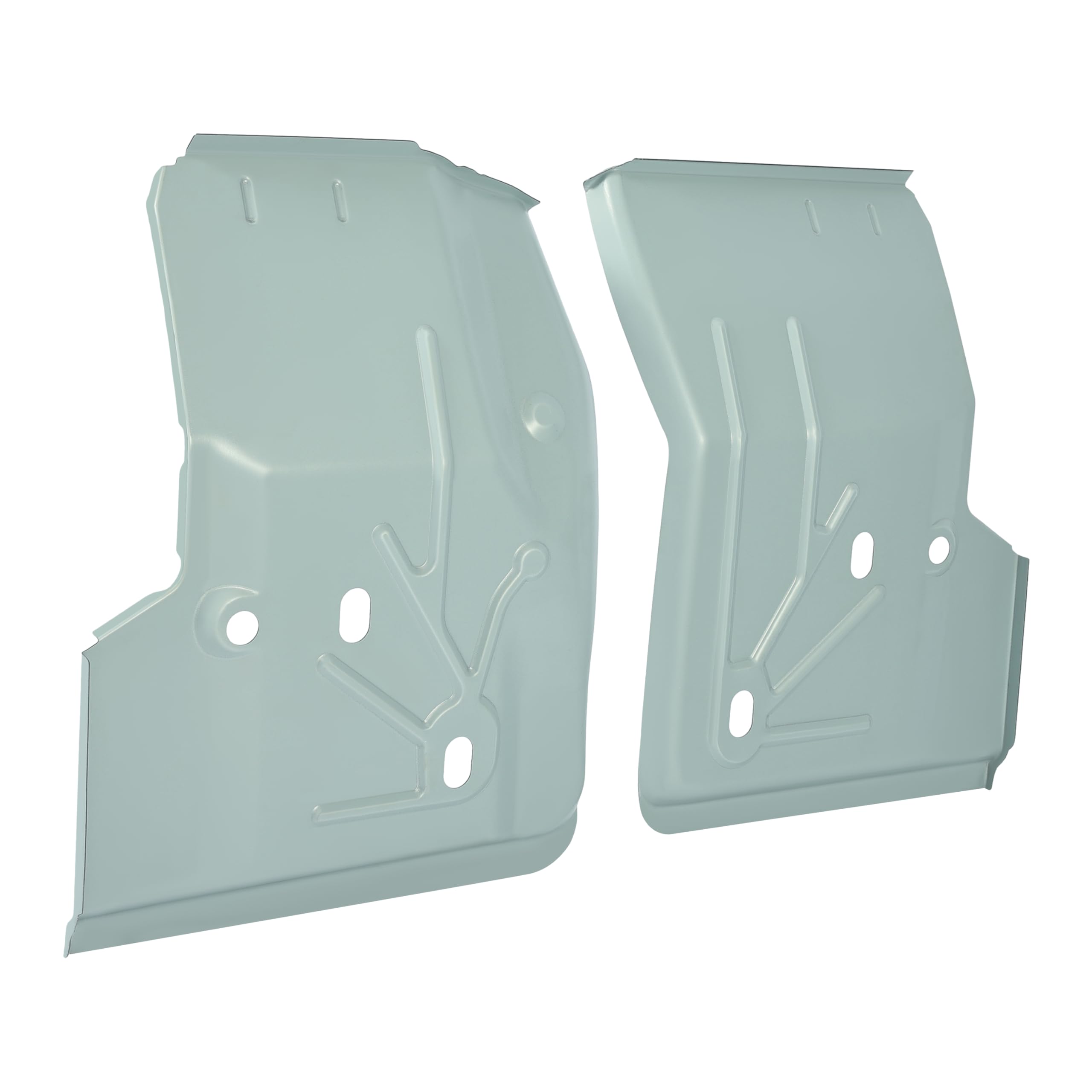 ECOTRIC Front Left & Right Floor Pan Pair Compatible with 1997-2006 Jeep TJ Wrangler Driver & Passenger Side New - Silver