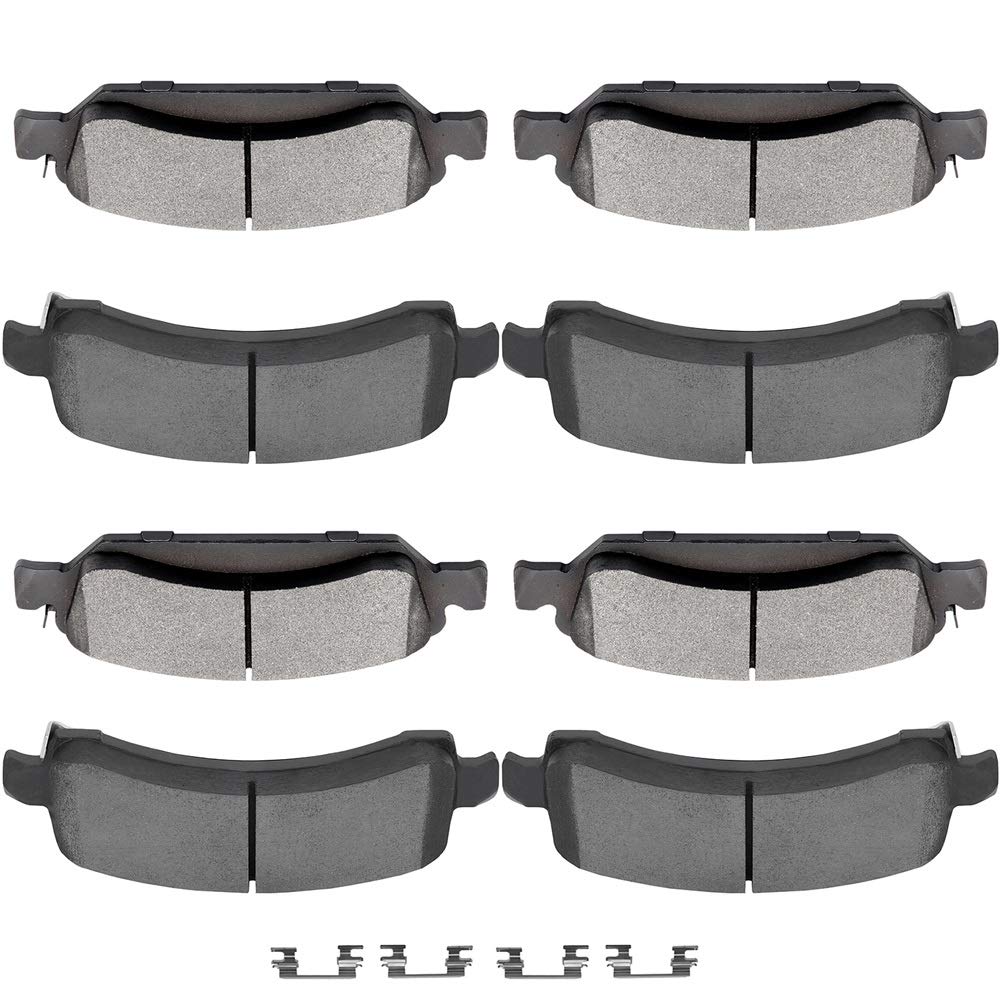 Cciyu D1363 D974 Front & Rear Professional Ceramic Brake Pads Set Fit For 2009-2014 For Chevrolet Express 1500,2009-2014 For Gmc