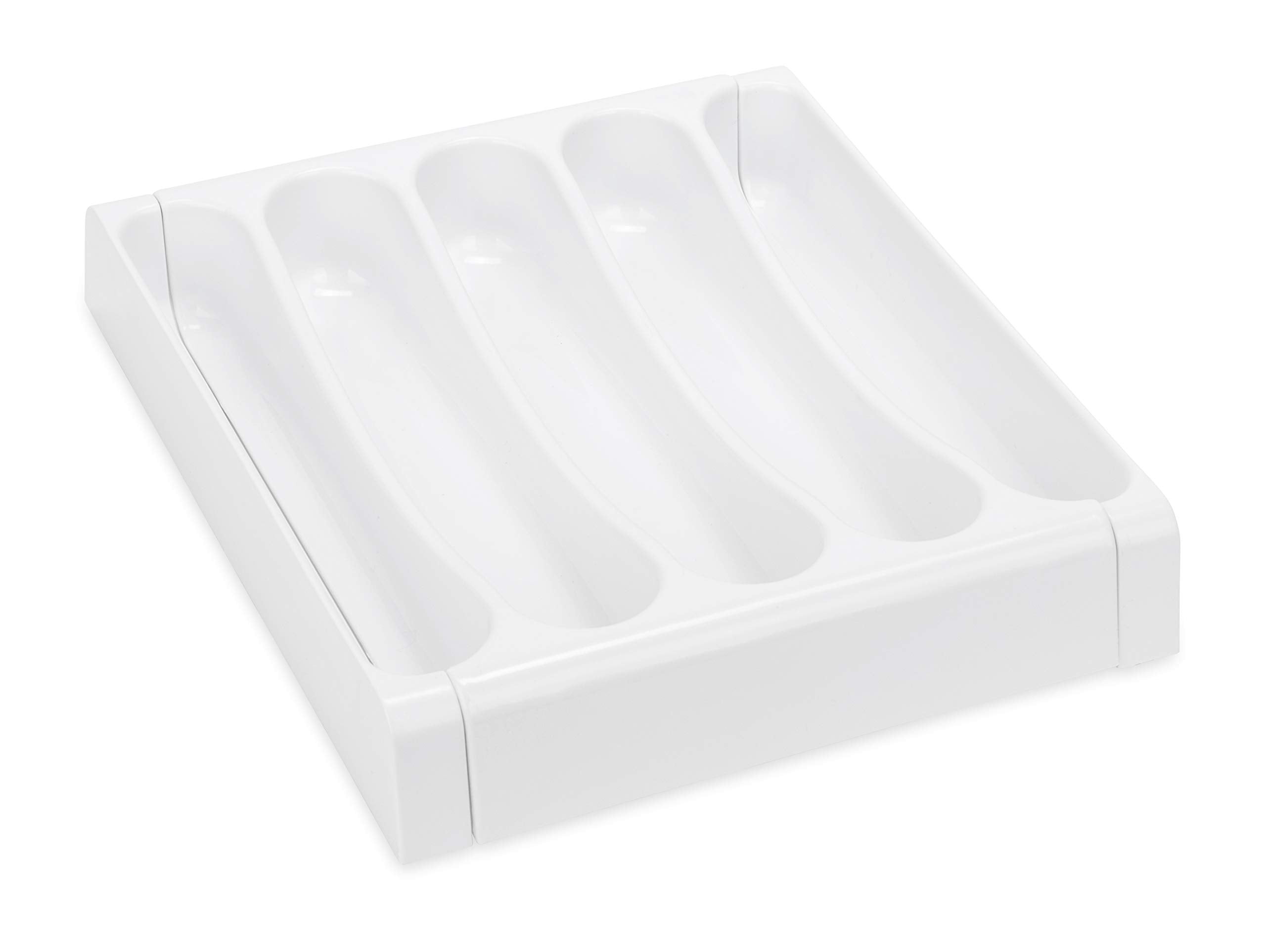 Camco Adjustable Cutlery Tray - Designed For Rv And Compact Kitchen Drawers, Adjusts Between 9" And 13" For An Easy Custom Fit -White (43503)