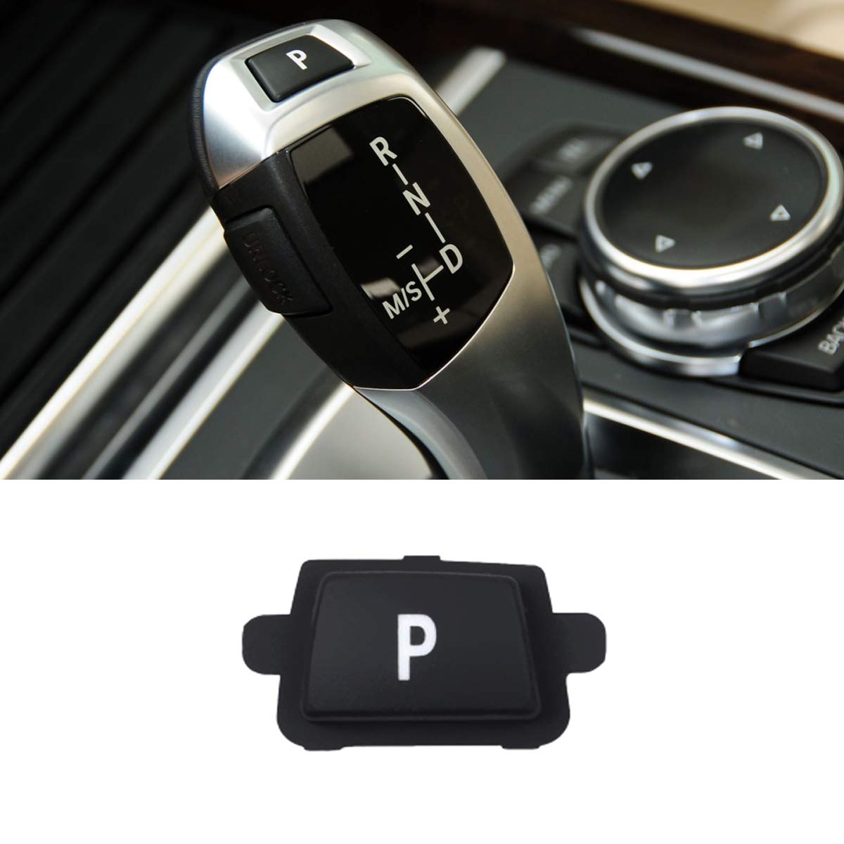 Jaronx Compatible With Bmw Gear Shift P Button, Gear Shift Knob Lever Parking Button Cover Replacement Compatible With Bmw 3' F3