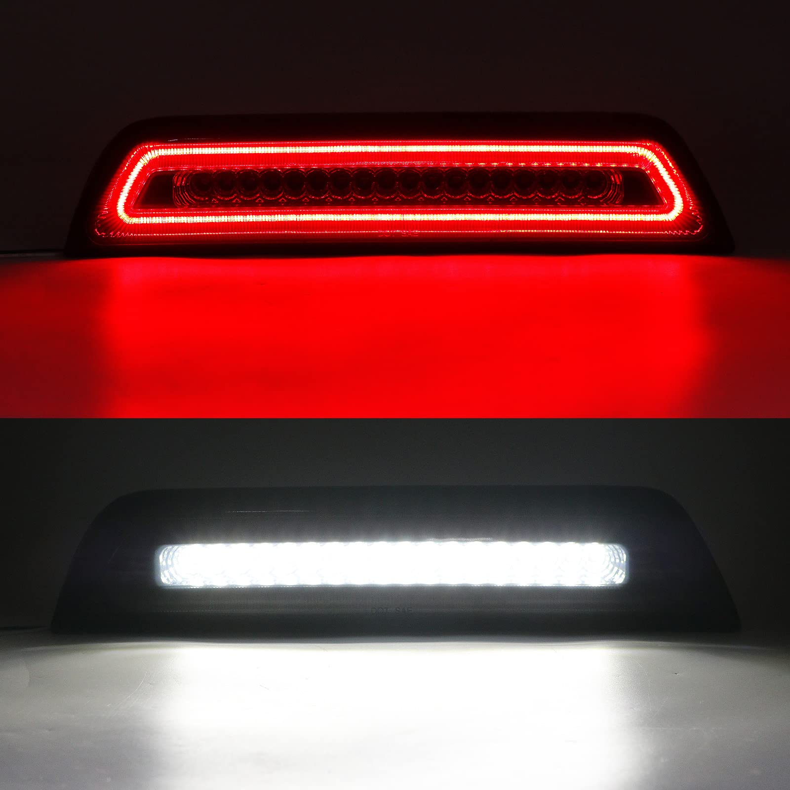 R&F Auto Smoked Lens Strobe Led 3Rd Third Brake Light Replacement For 2016-2023 Tacoma Limited Sr Sr5 Trd Off-Road Trd Pro Sport Roof Cargo Lights Pickup High Mount Stop Lamp (For Double Cab Only)