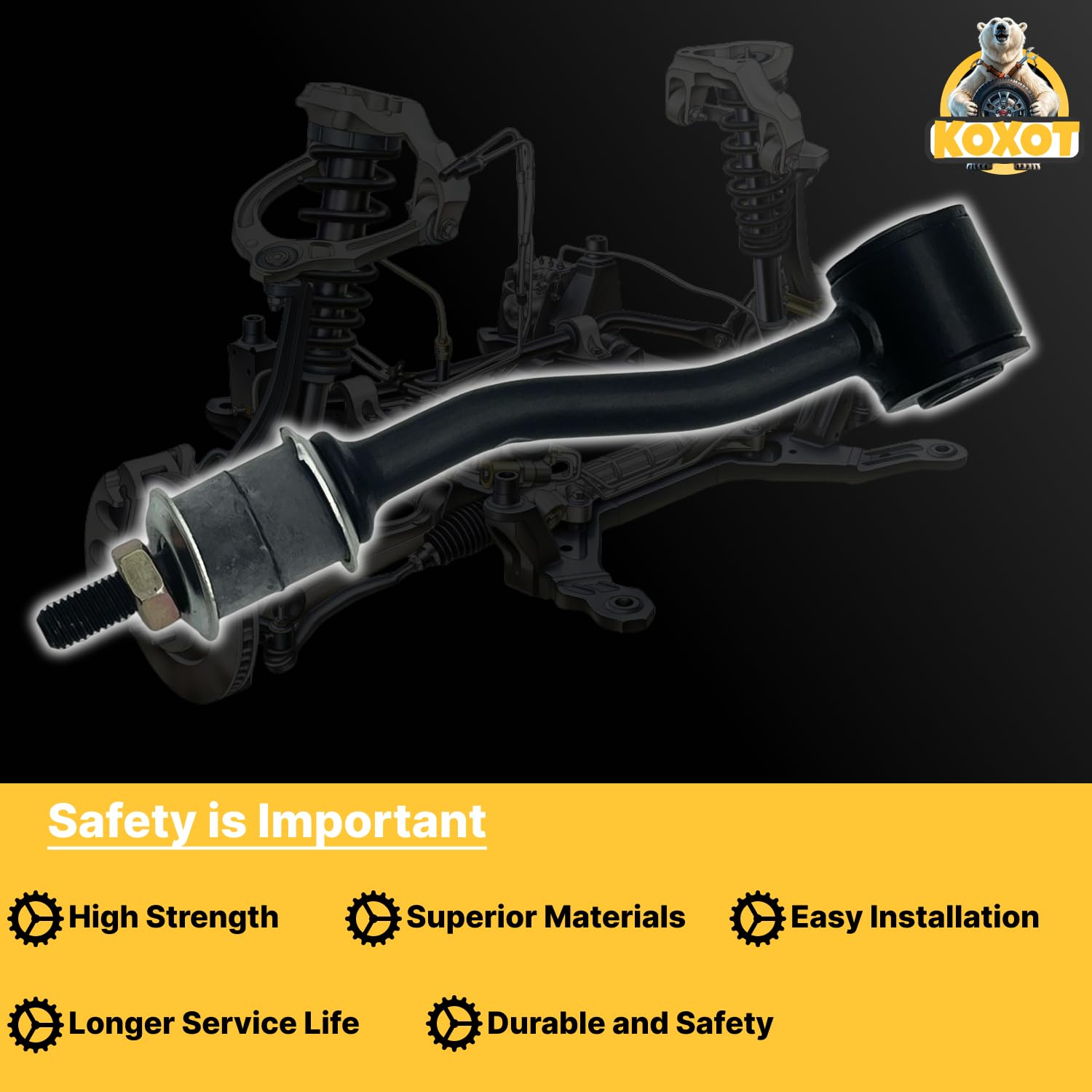 Koxot K750376 K750377 2Pcs Front Sway Bar Link Compatible With Ford 2009 Flex, Compatible With Lincoln 2009 Mks