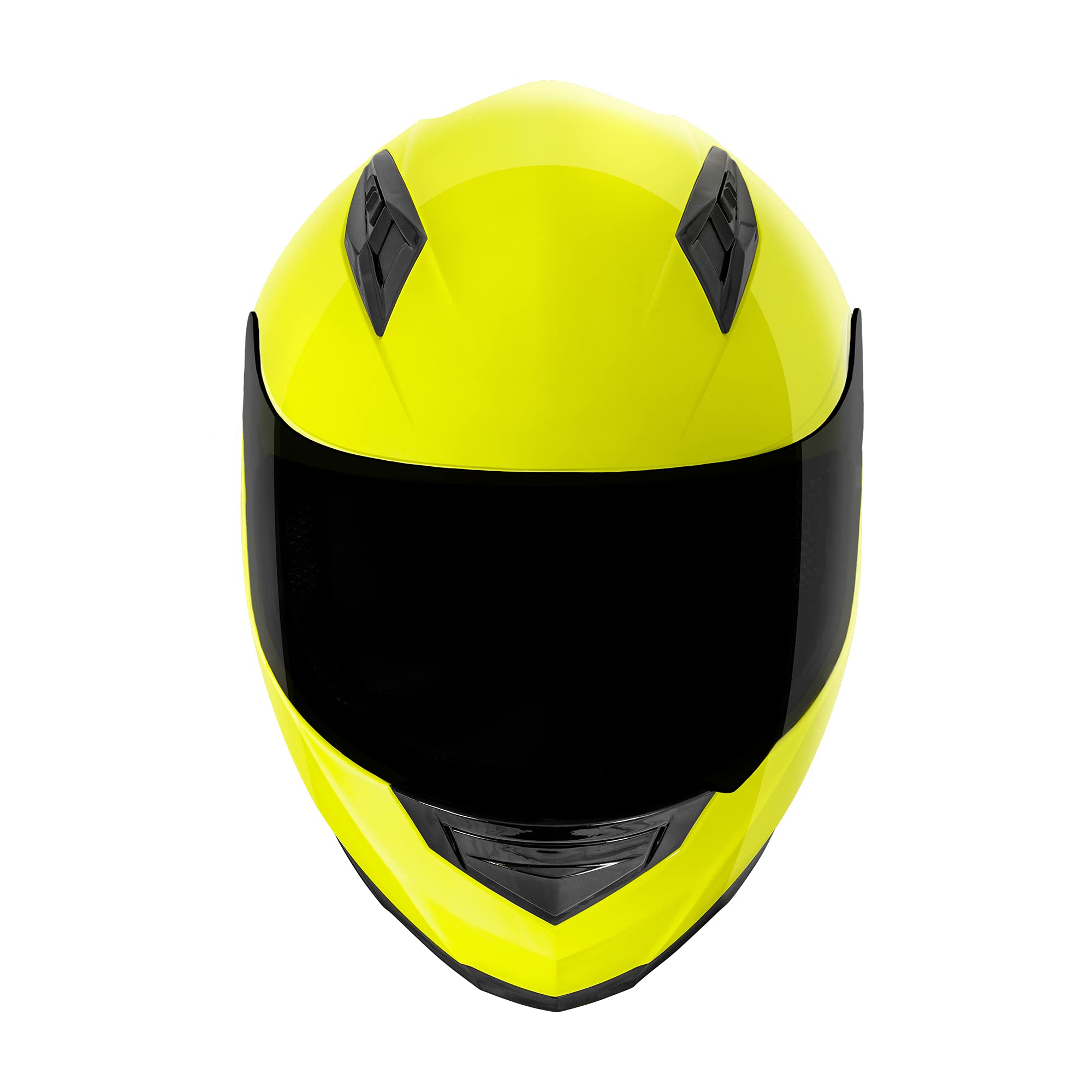 Vcan Vx Lightweight Full Face Motorcycle Street Bike Helmet With Extra Tinted Visor Dot Approved (Yellow, X-Large)