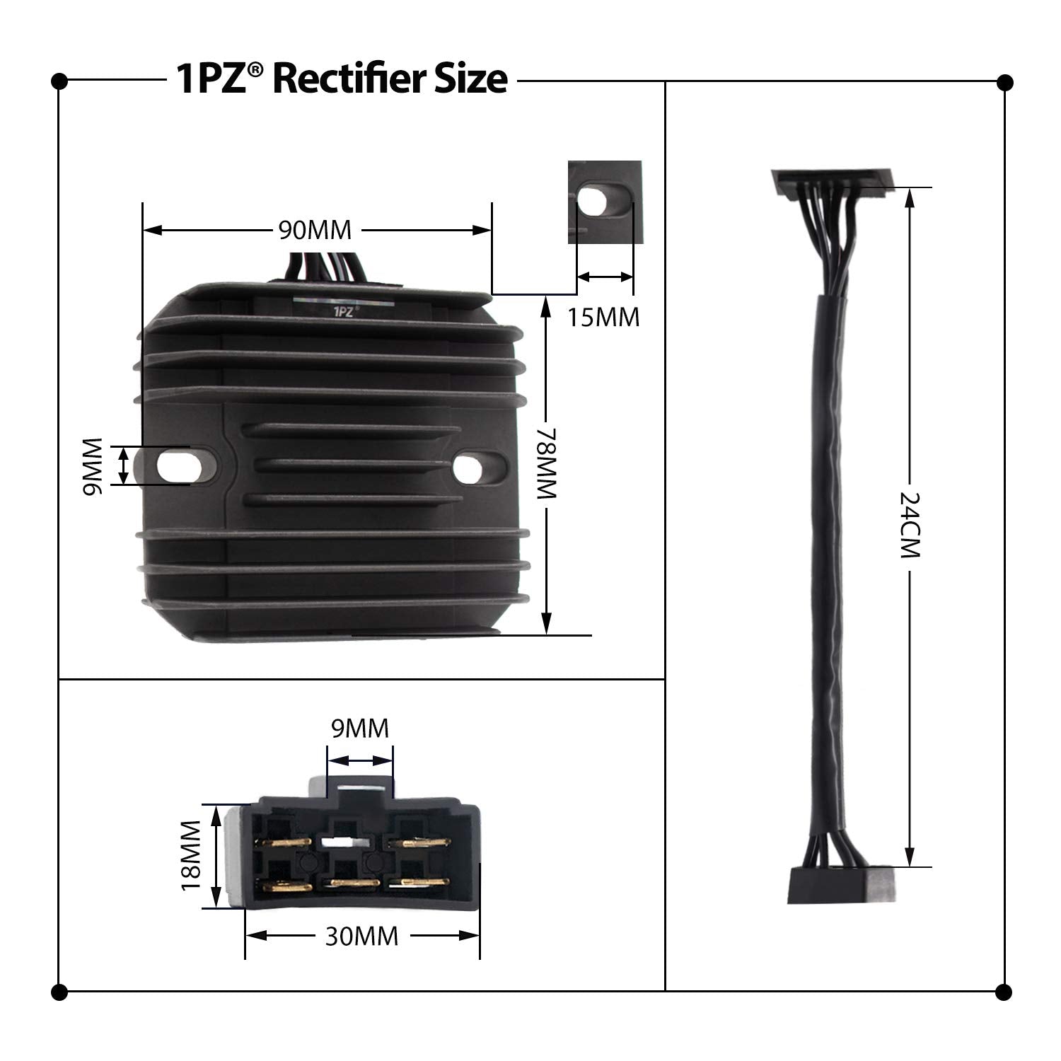 1Pz Vr5-R01 Regulator Rectifier Voltage For Suzuki Gsxr 600 97-05 Gsxr 750 96-05 Gsxr 1000 01-04 Gsx1300R Hayabusa 99-07 Vl1500 Intrude 98-04 Lt-F500F Quadrunner 98-99